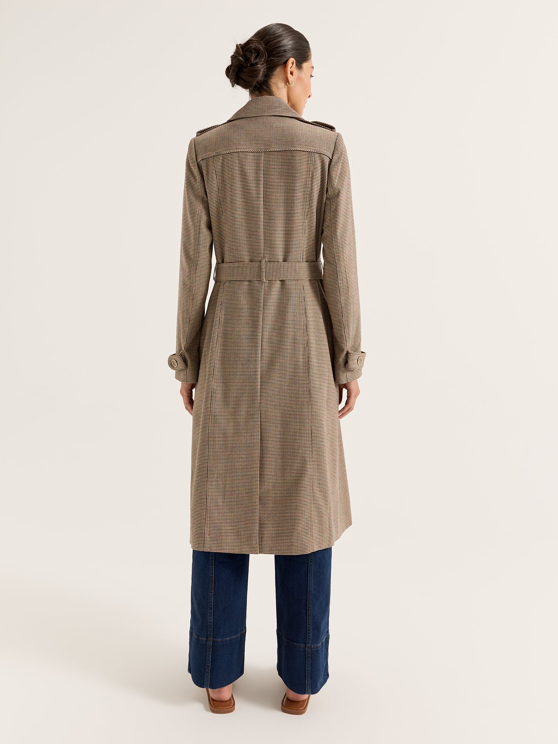 Annie Check Trench Coat - Image 3