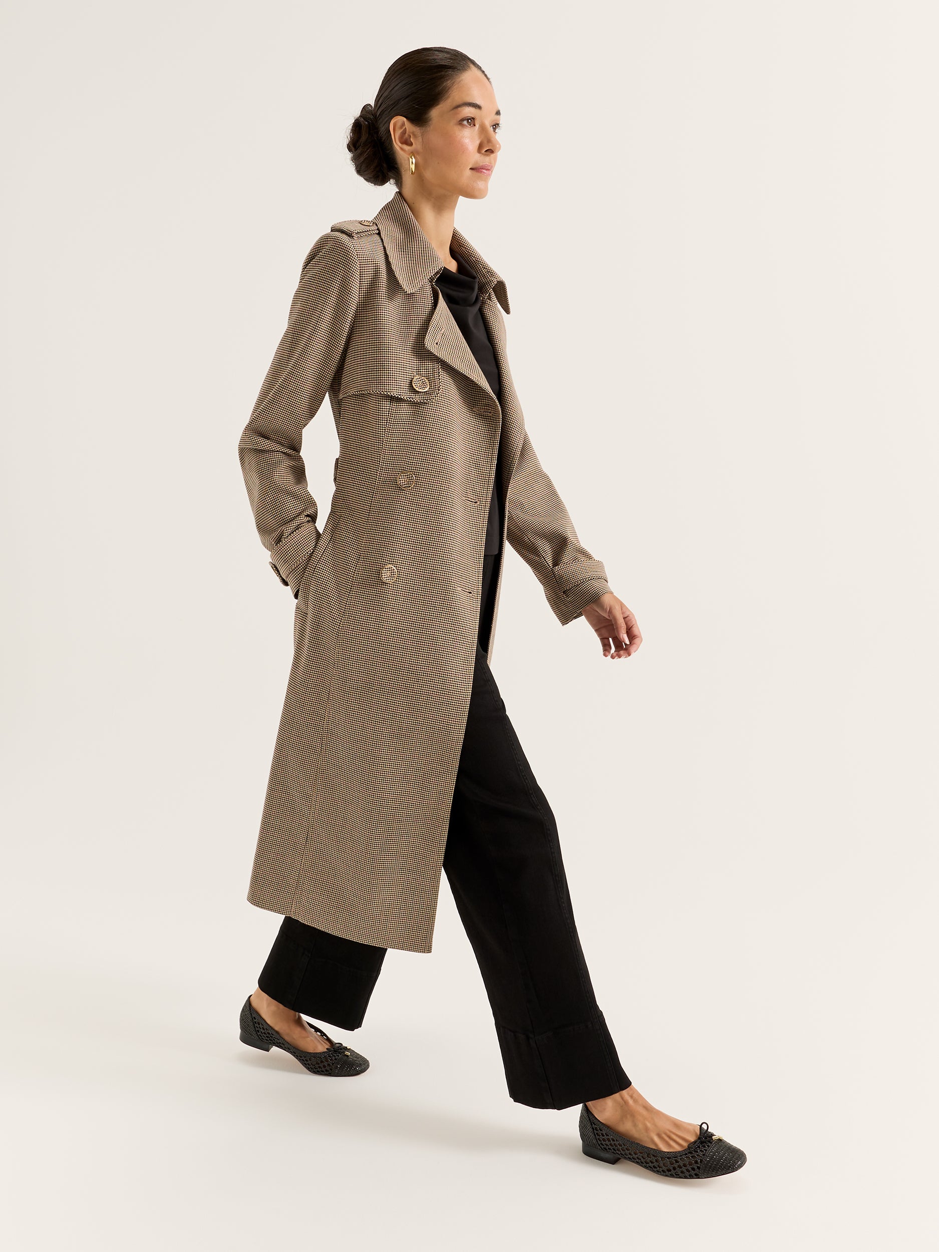 Annie Check Trench Coat - Image 5