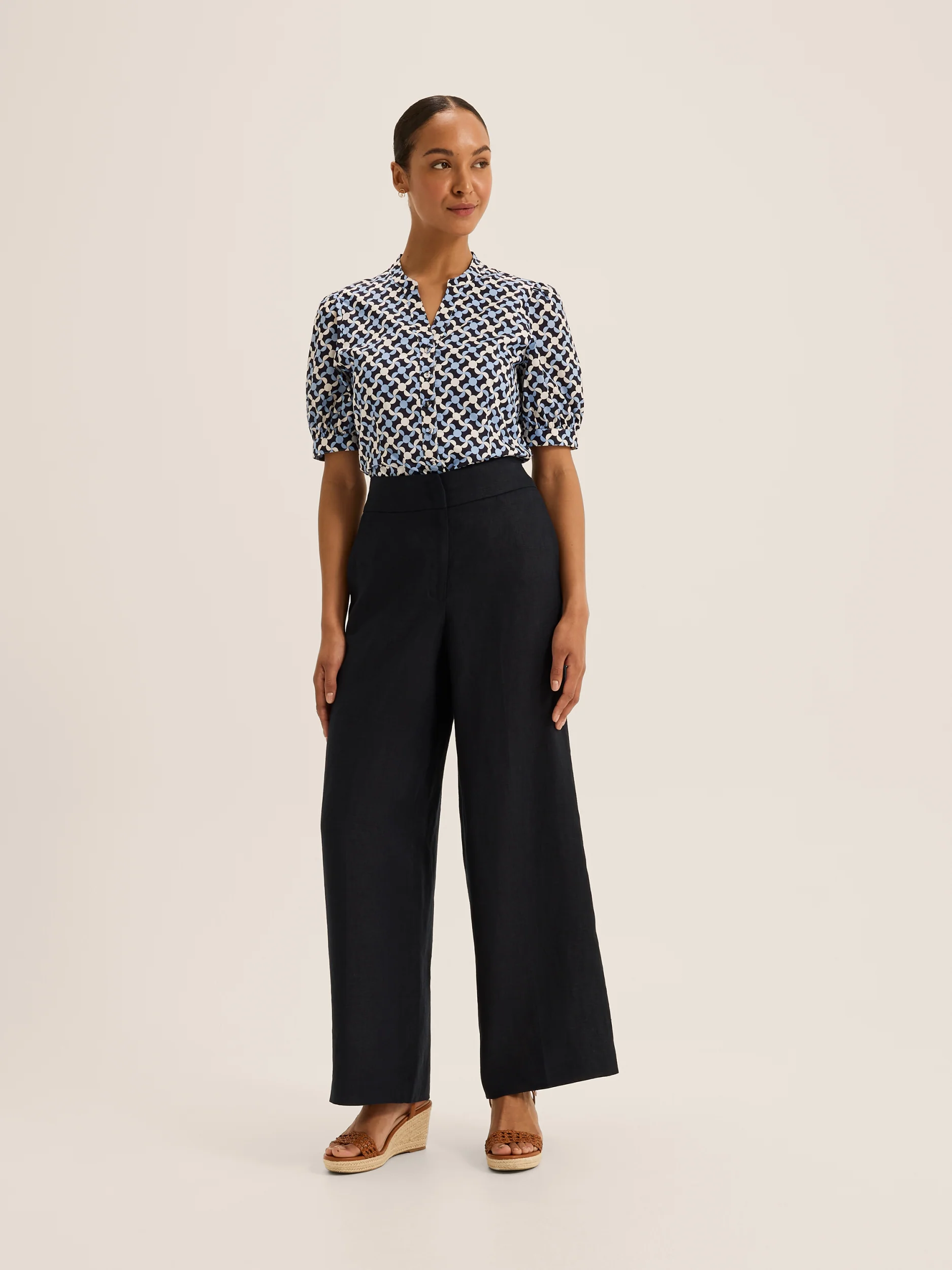 Checkers Puff Sleeve Shirt - Image 5