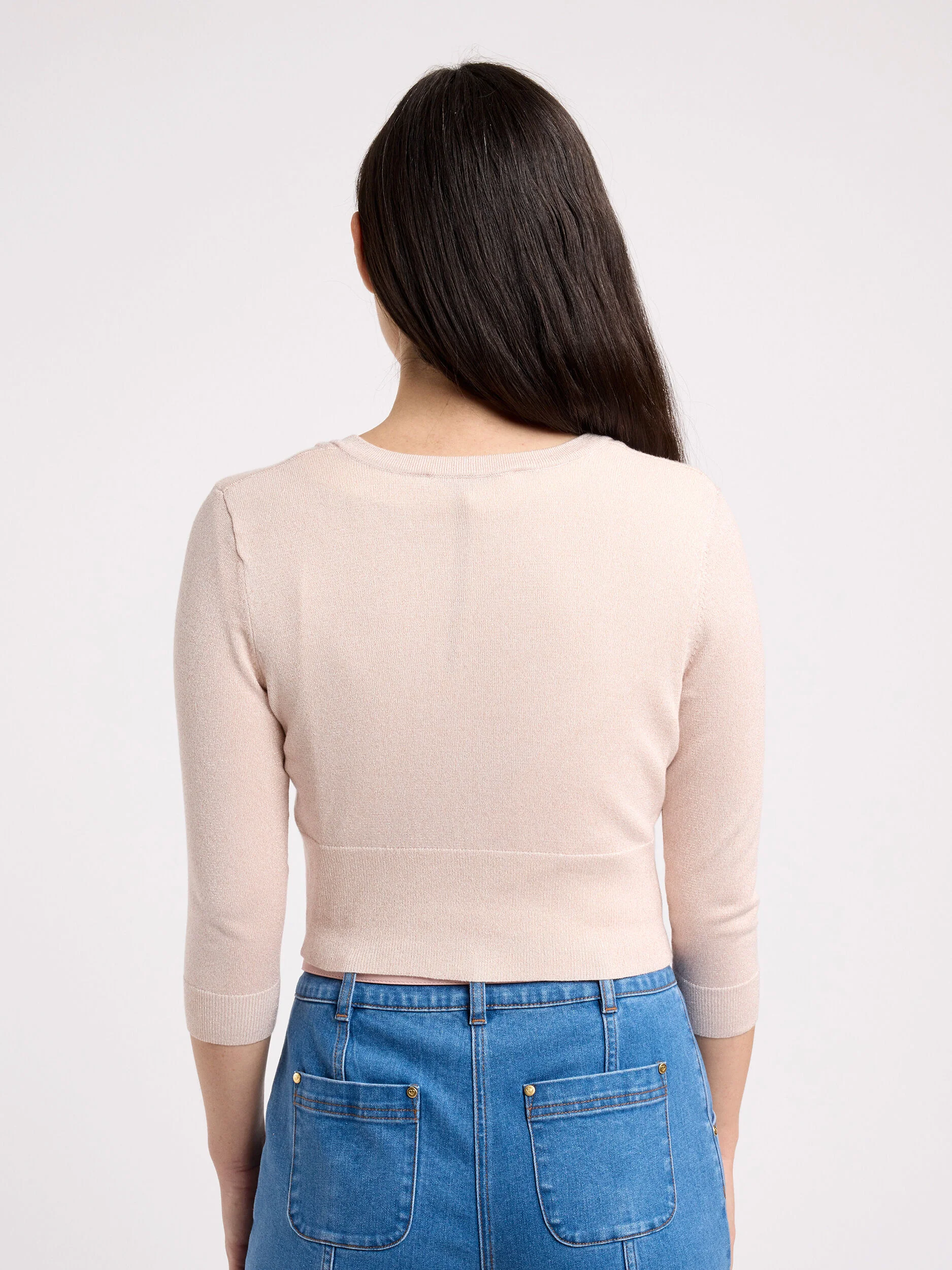 Chessie Shimmer 3/4 Sleeve Cardi - Image 5