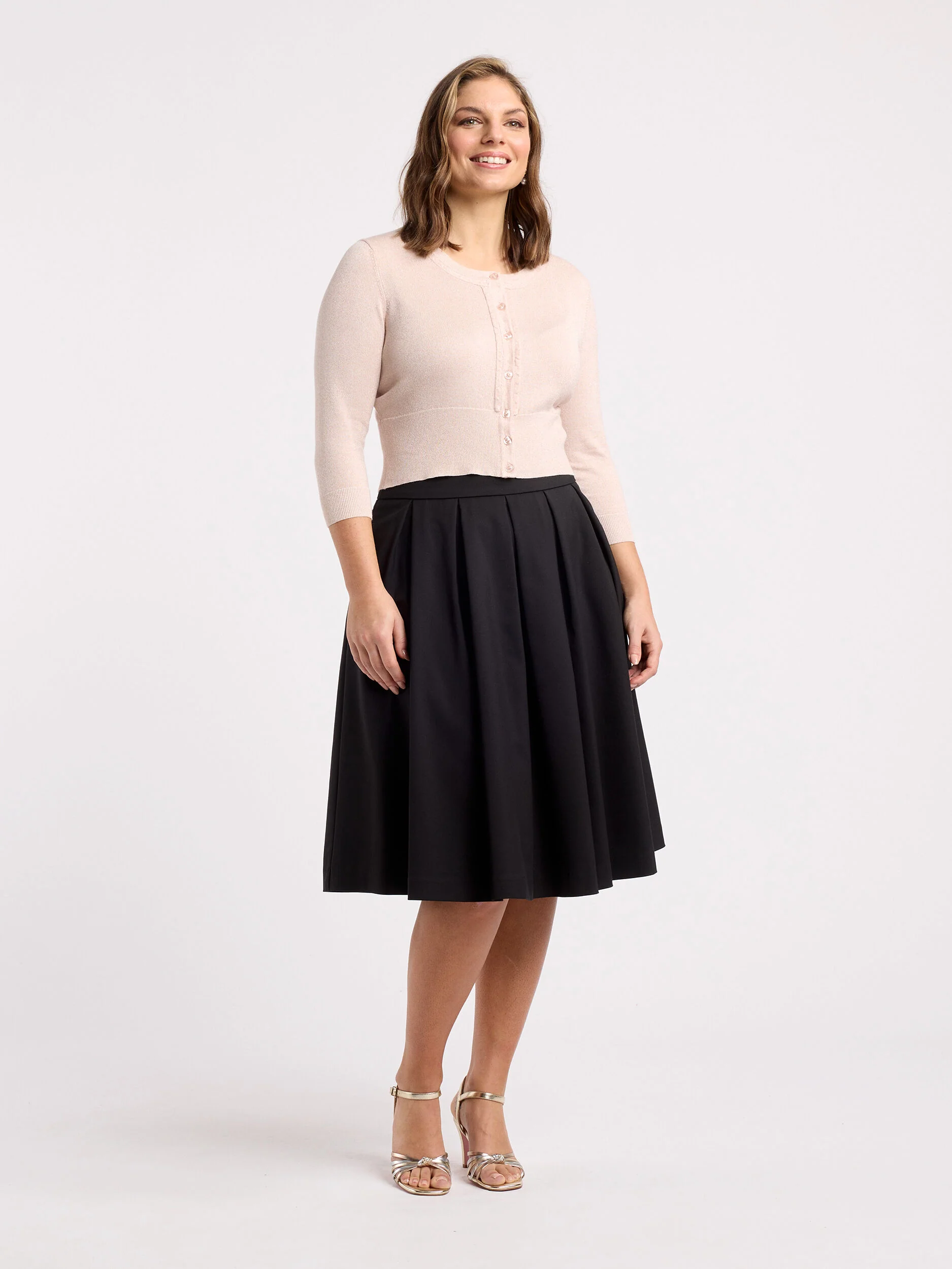 Chessie Shimmer 3/4 Sleeve Cardi - Image 6