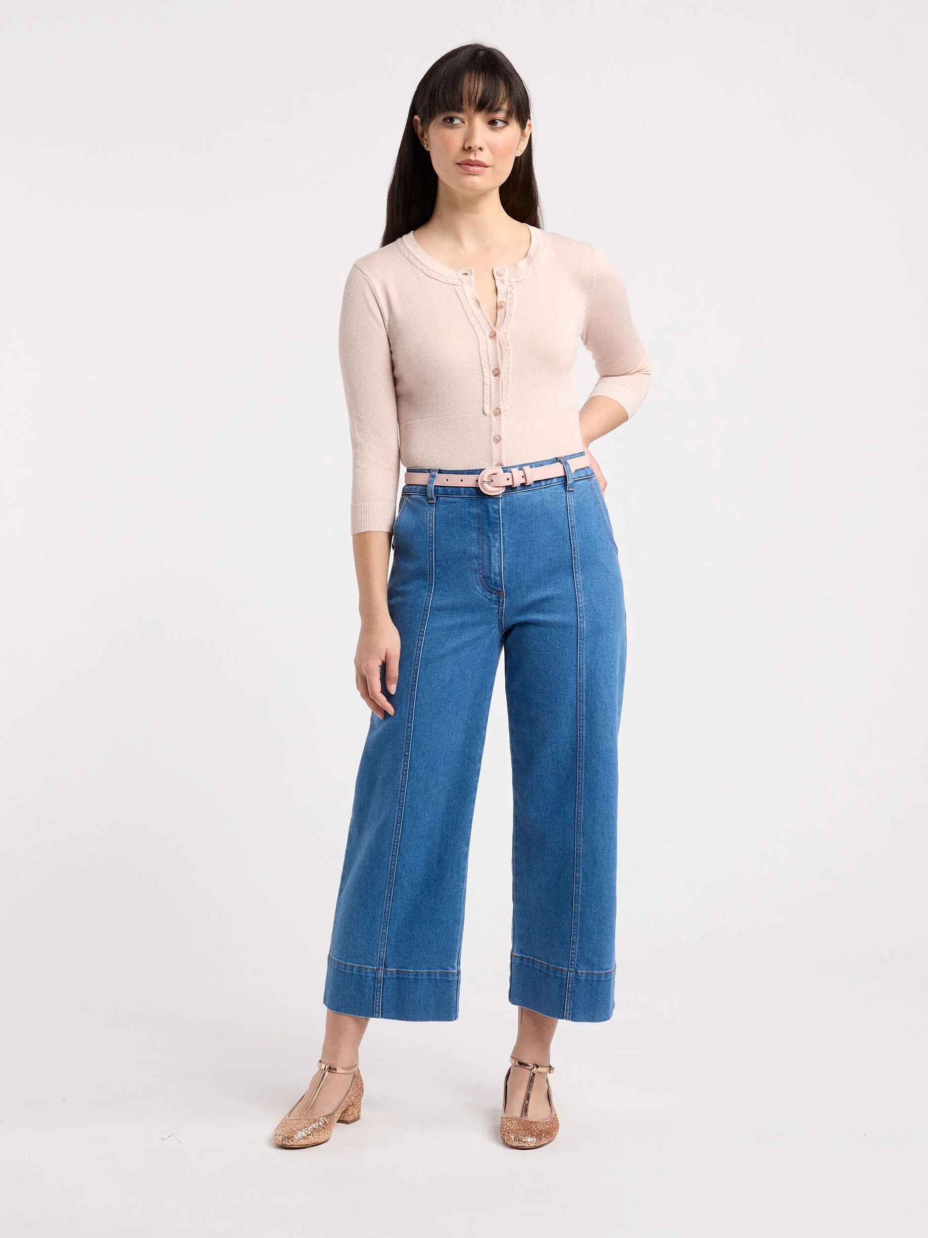 Chessie Shimmer 3/4 Sleeve Cardi - Image 8
