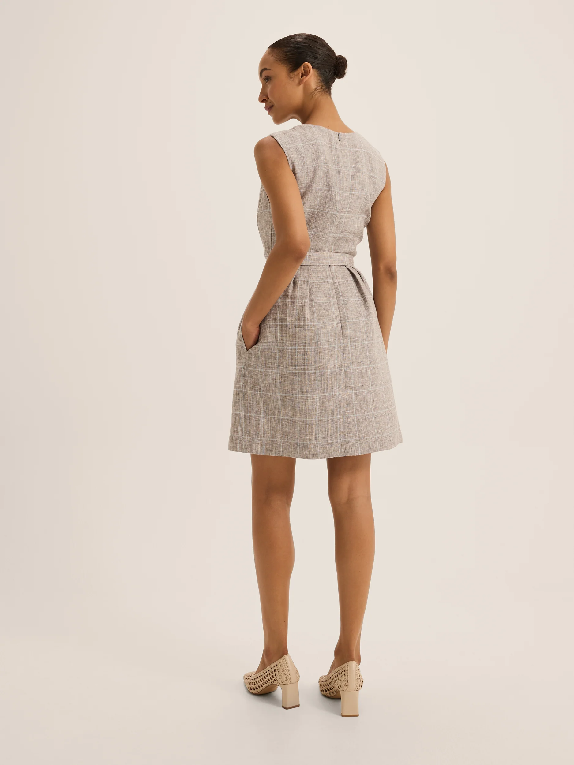 Devon Check Mini Dress - Image 6