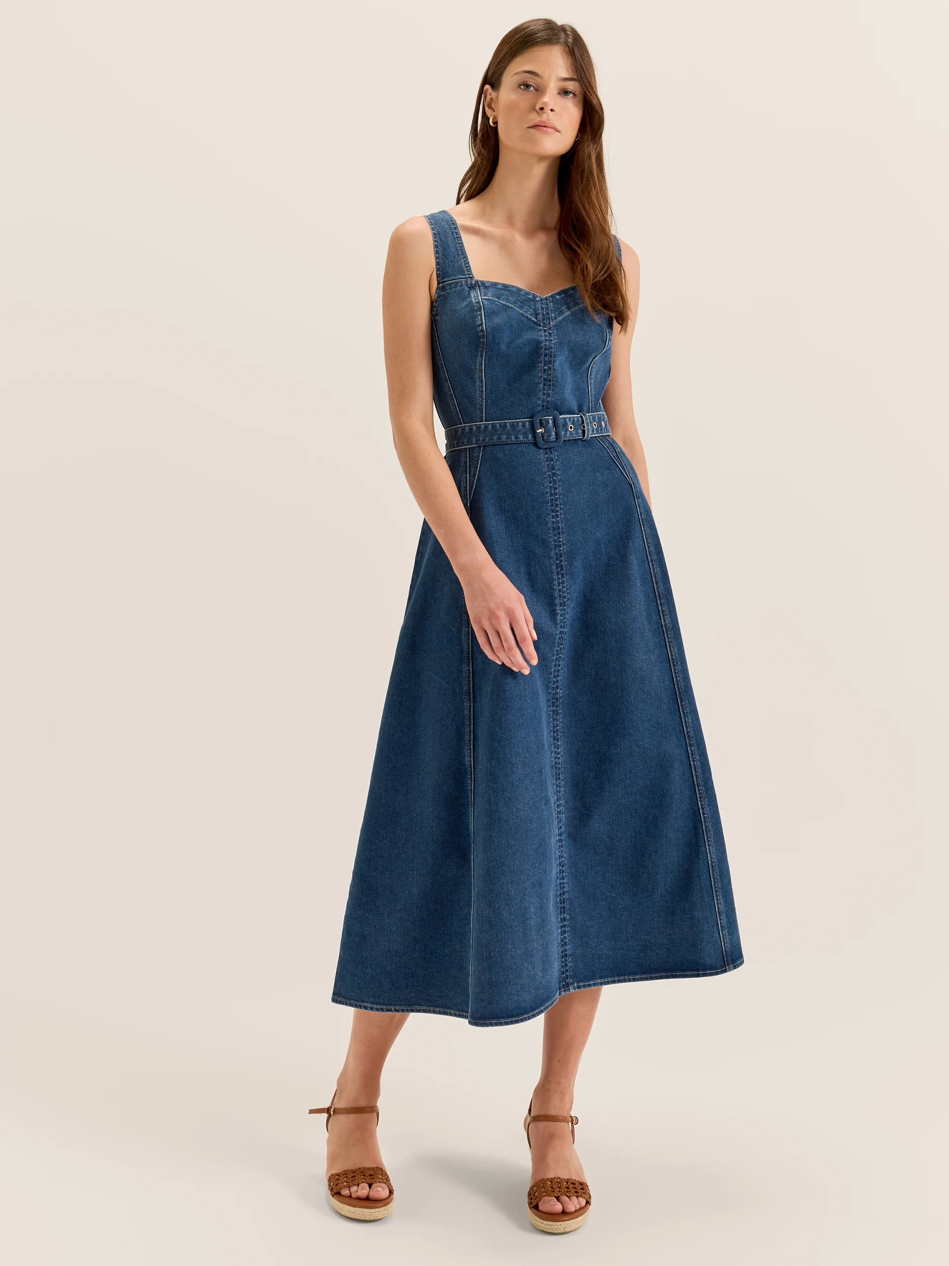 Farrah Denim Midi Dress