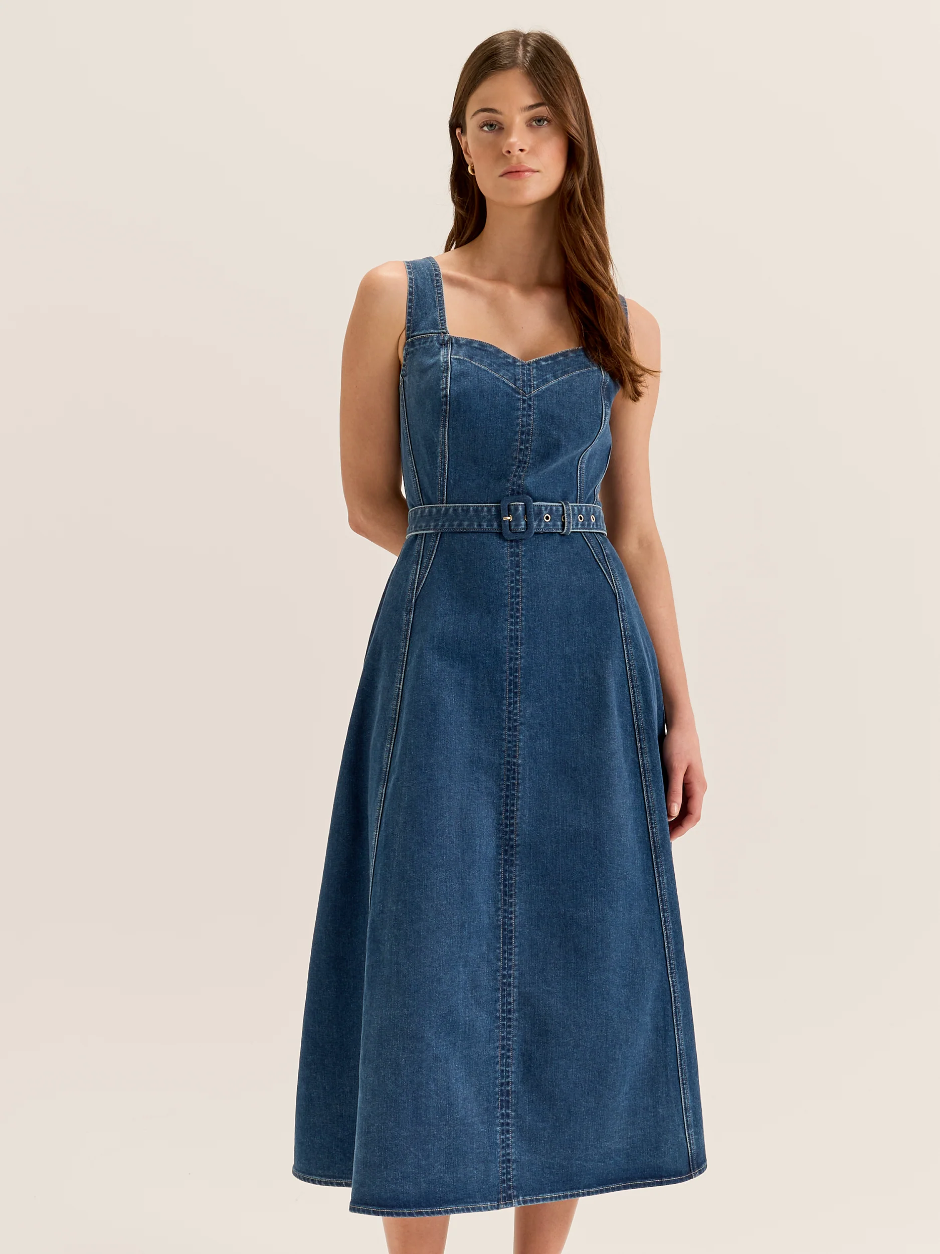 Farrah Denim Midi Dress - Image 4