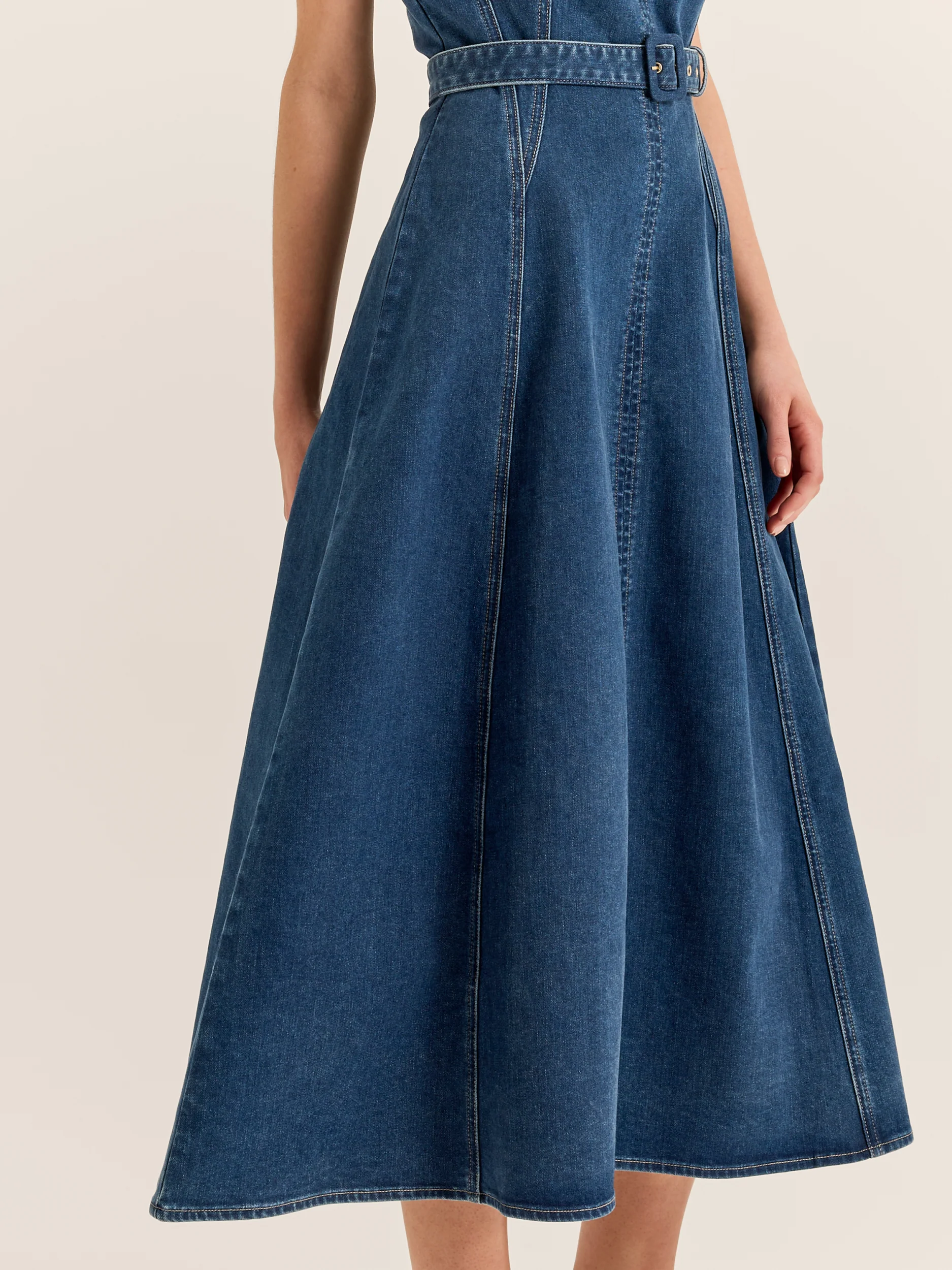 Farrah Denim Midi Dress - Image 5
