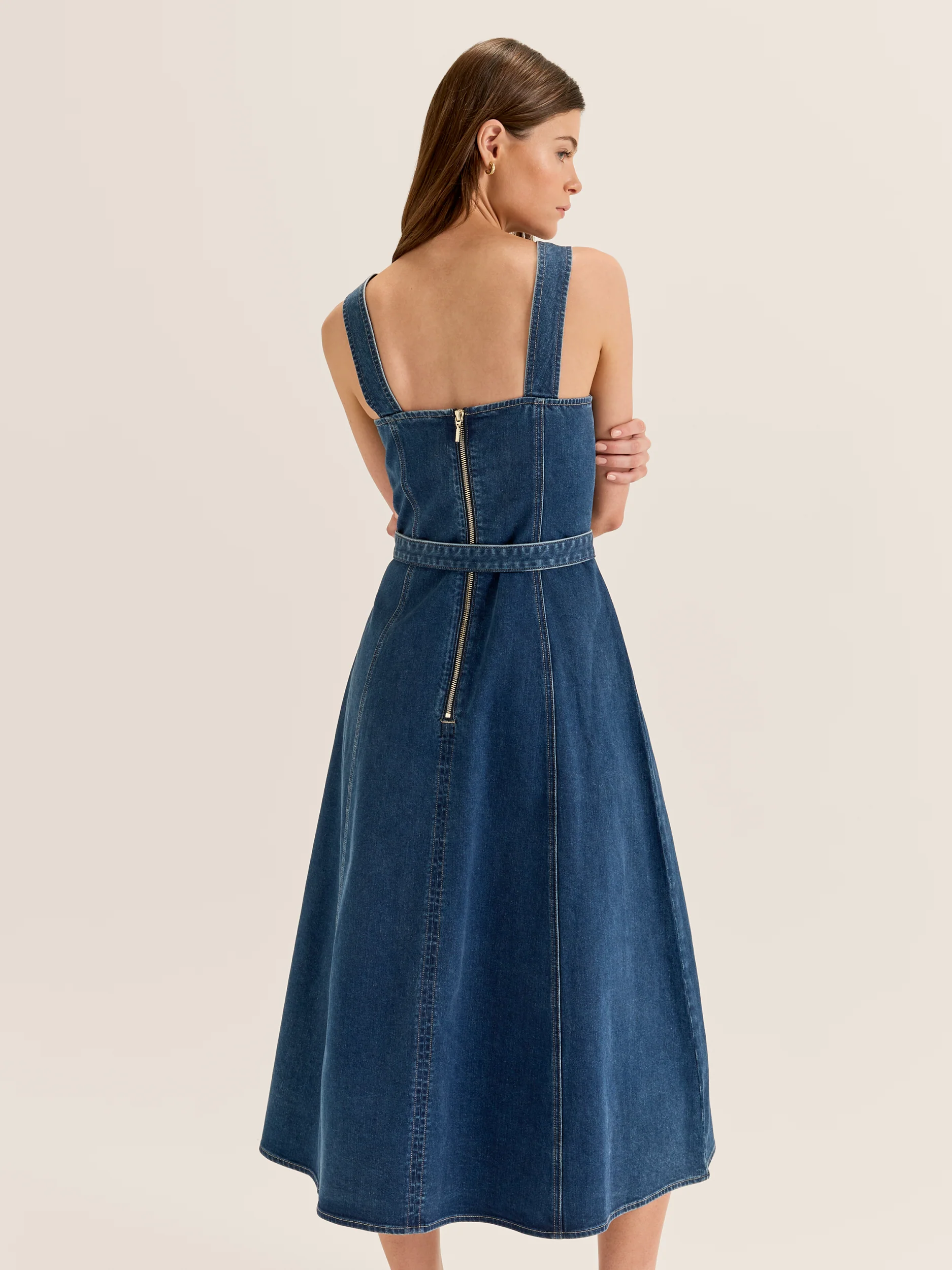 Farrah Denim Midi Dress - Image 6