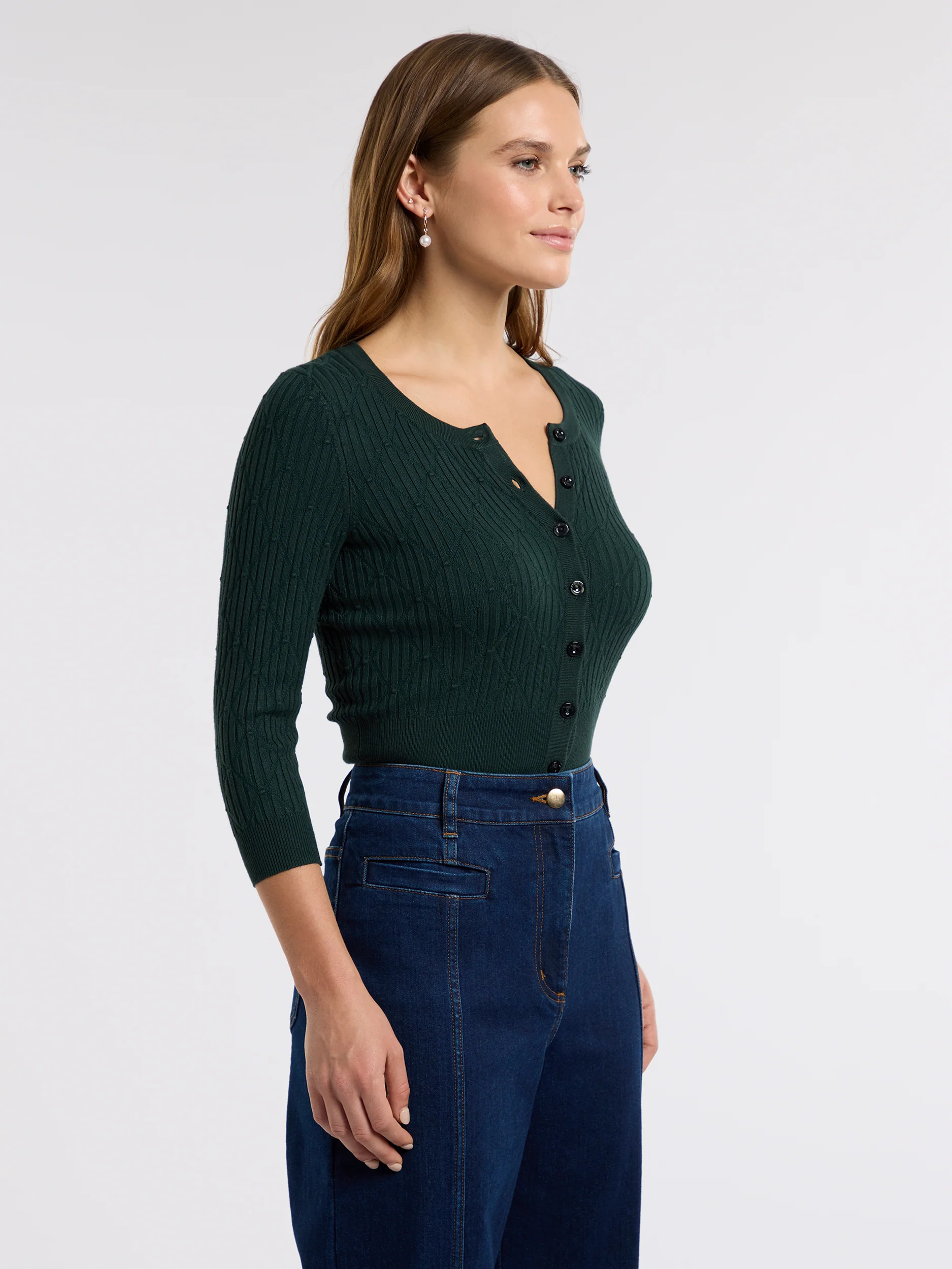 Haisley 3/4 Sleeve Cardi - Image 4