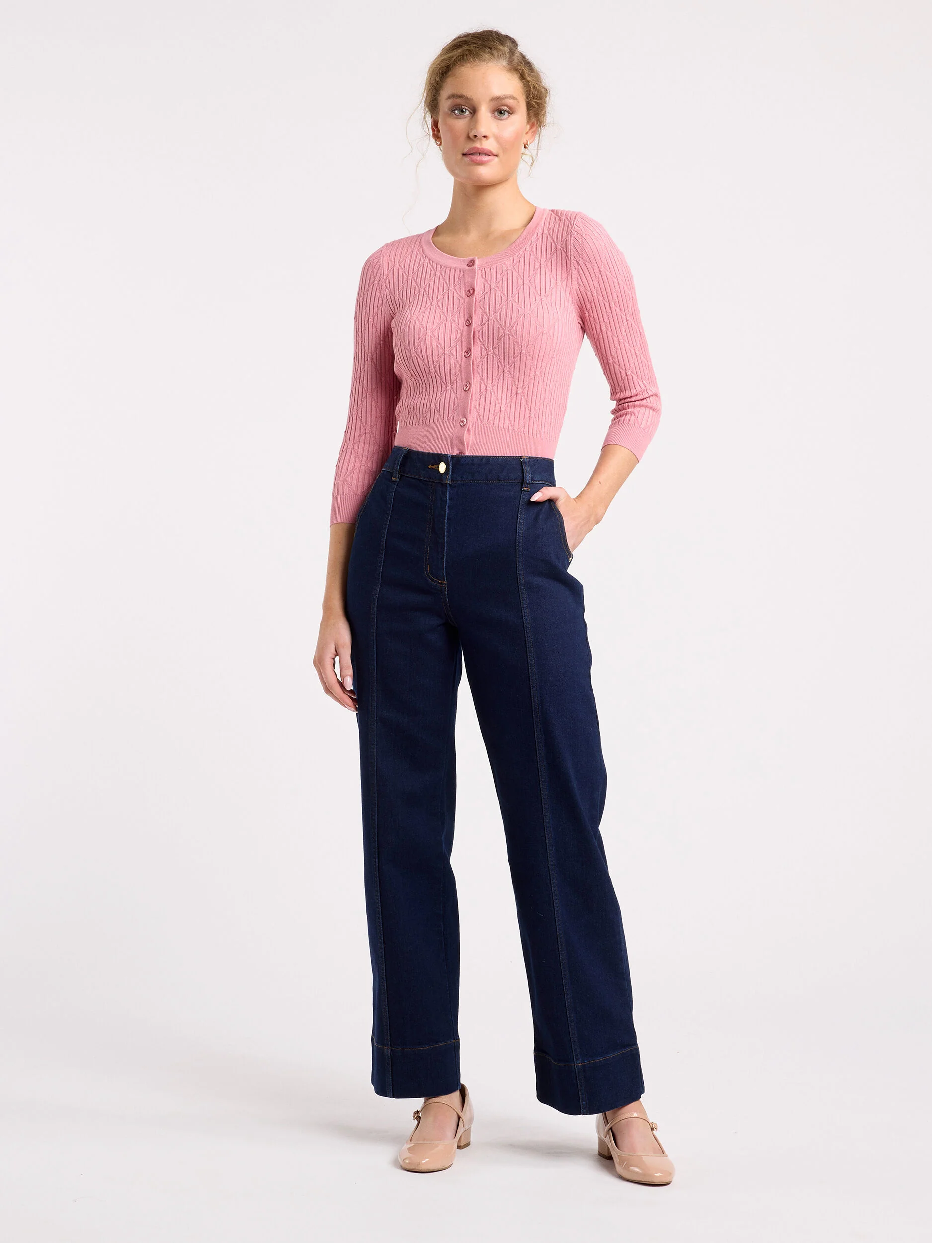 Haisley 3/4 Sleeve Cardi - Image 2