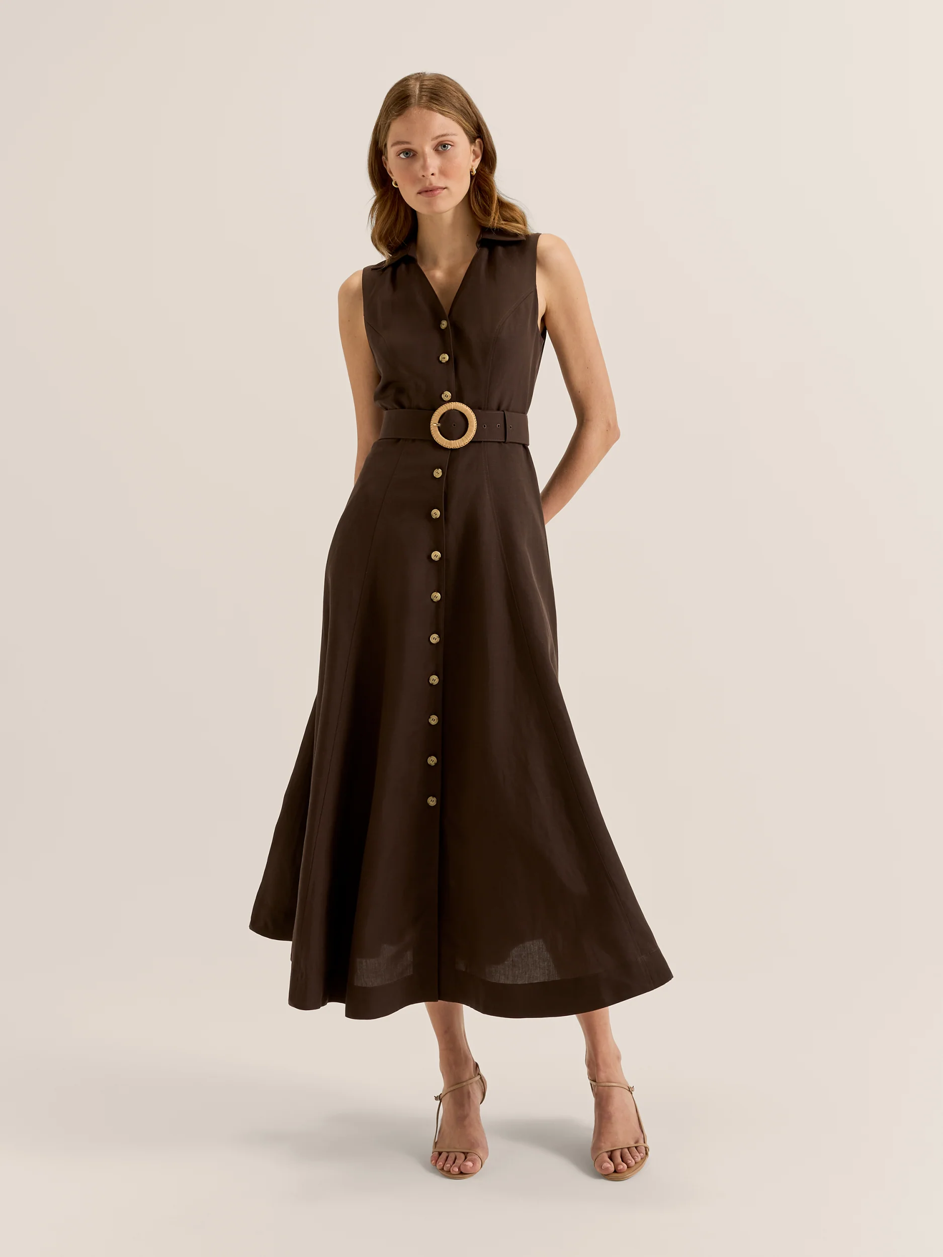 Hamilton Sleeveless Shirt Dress - Image 2