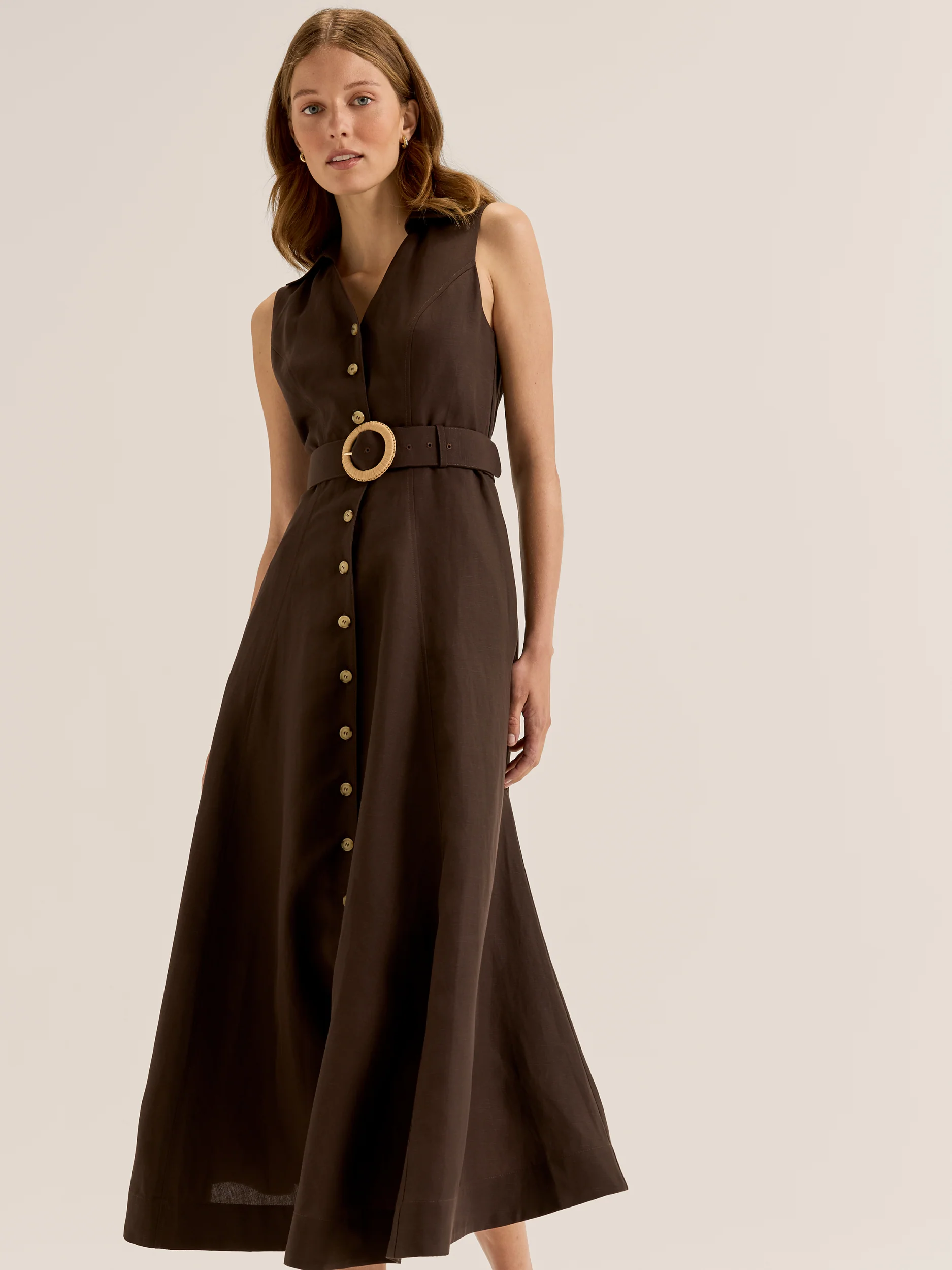 Hamilton Sleeveless Shirt Dress - Image 5