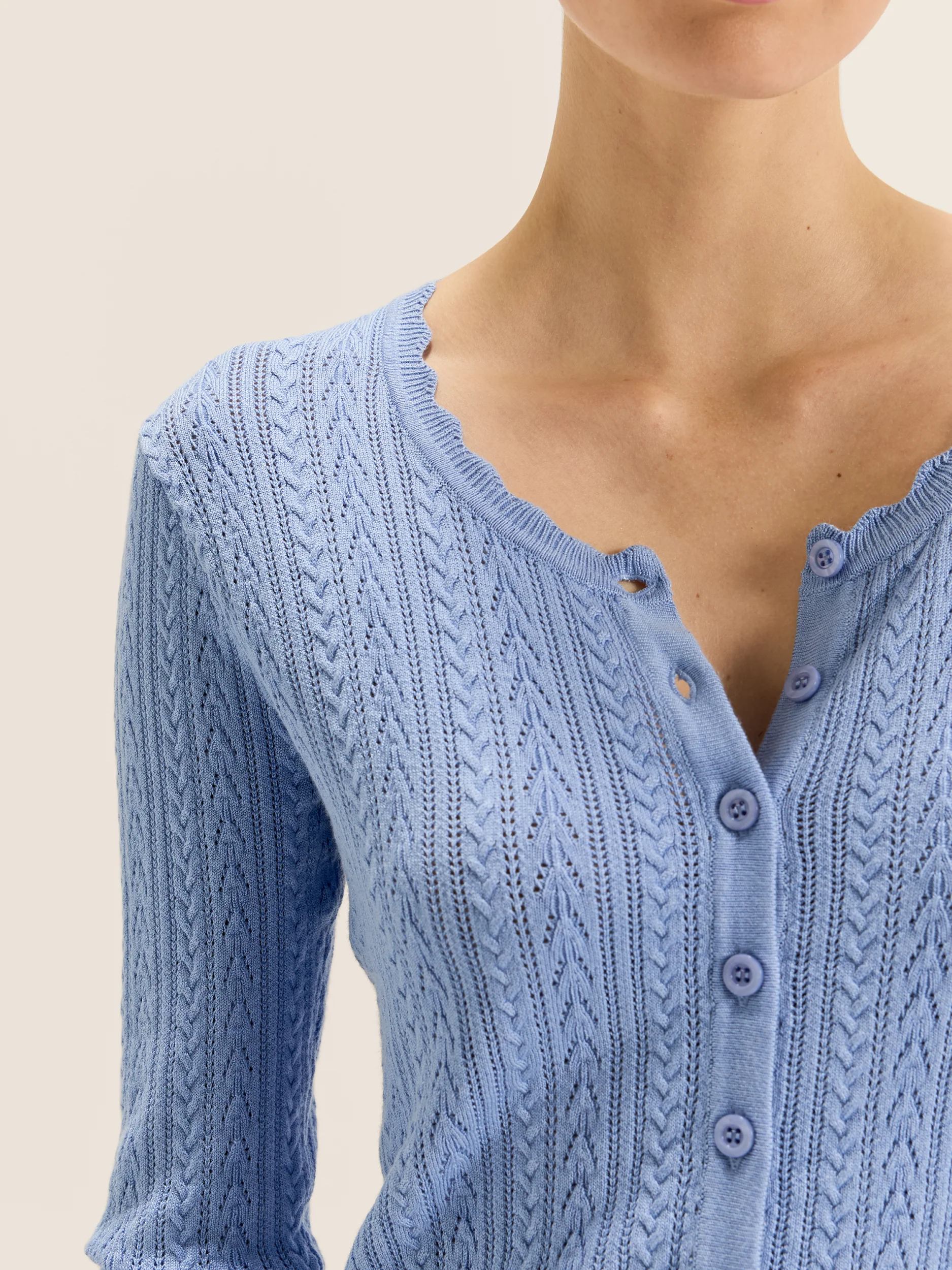 Hazel 3/4 Sleeve Cardigan - Image 3