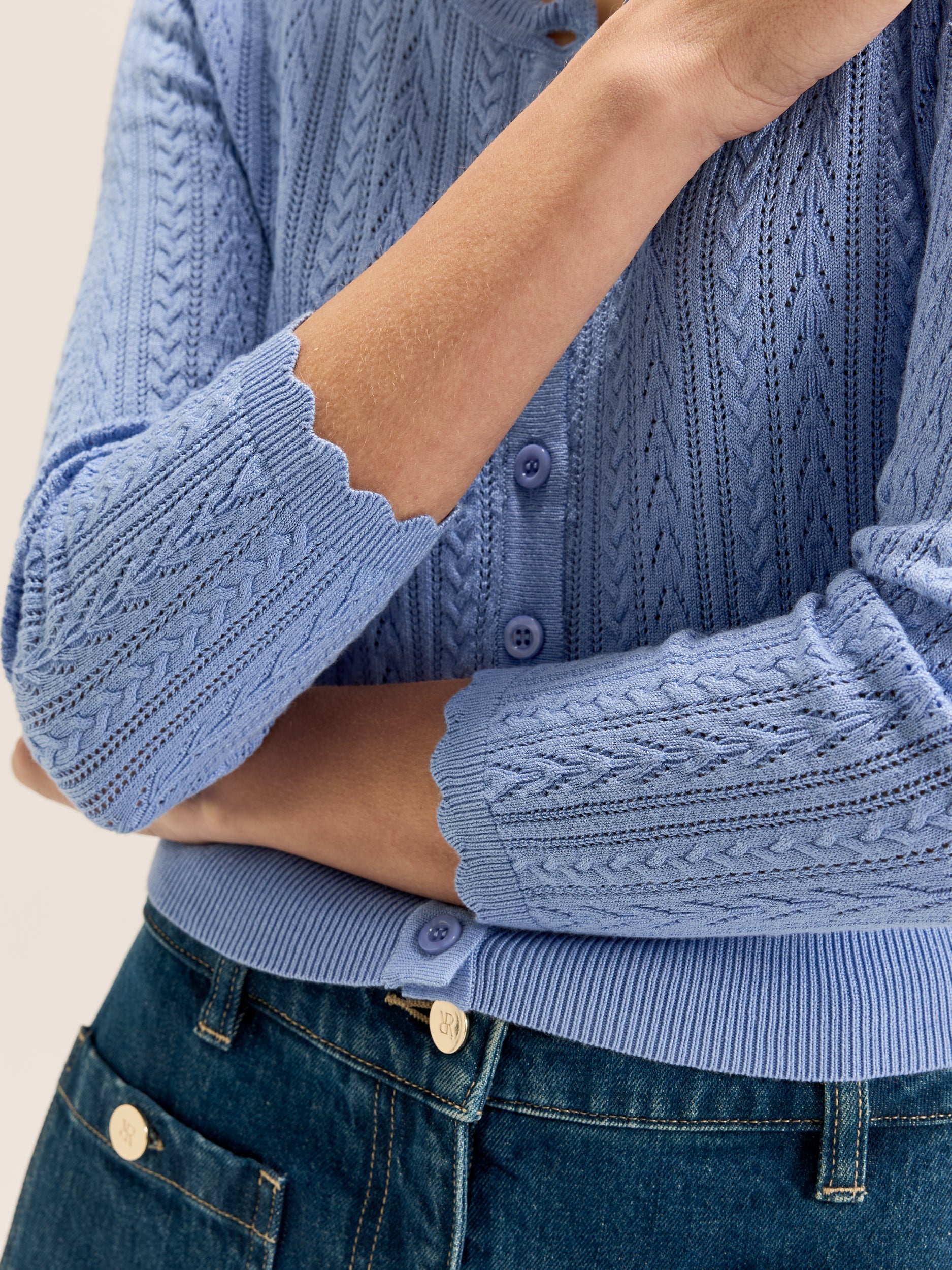 Hazel 3/4 Sleeve Cardigan - Image 4