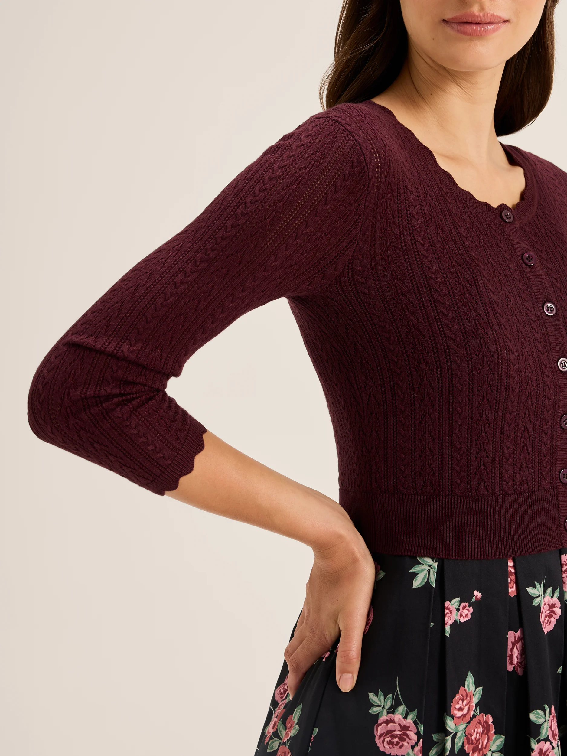 Hazel 3/4 Sleeve Cardigan - Image 5