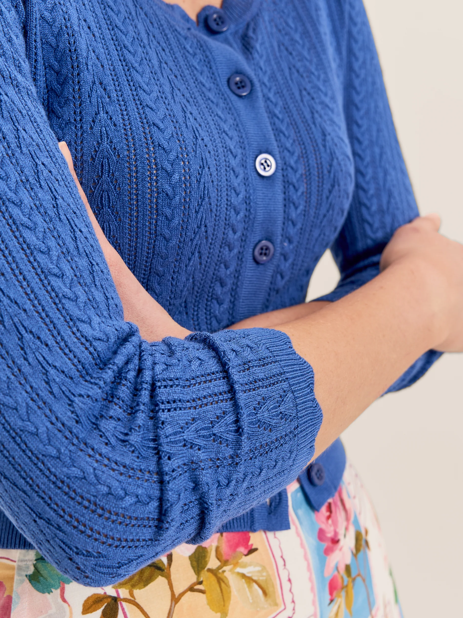 Hazel 3/4 Sleeve Cardigan - Image 3
