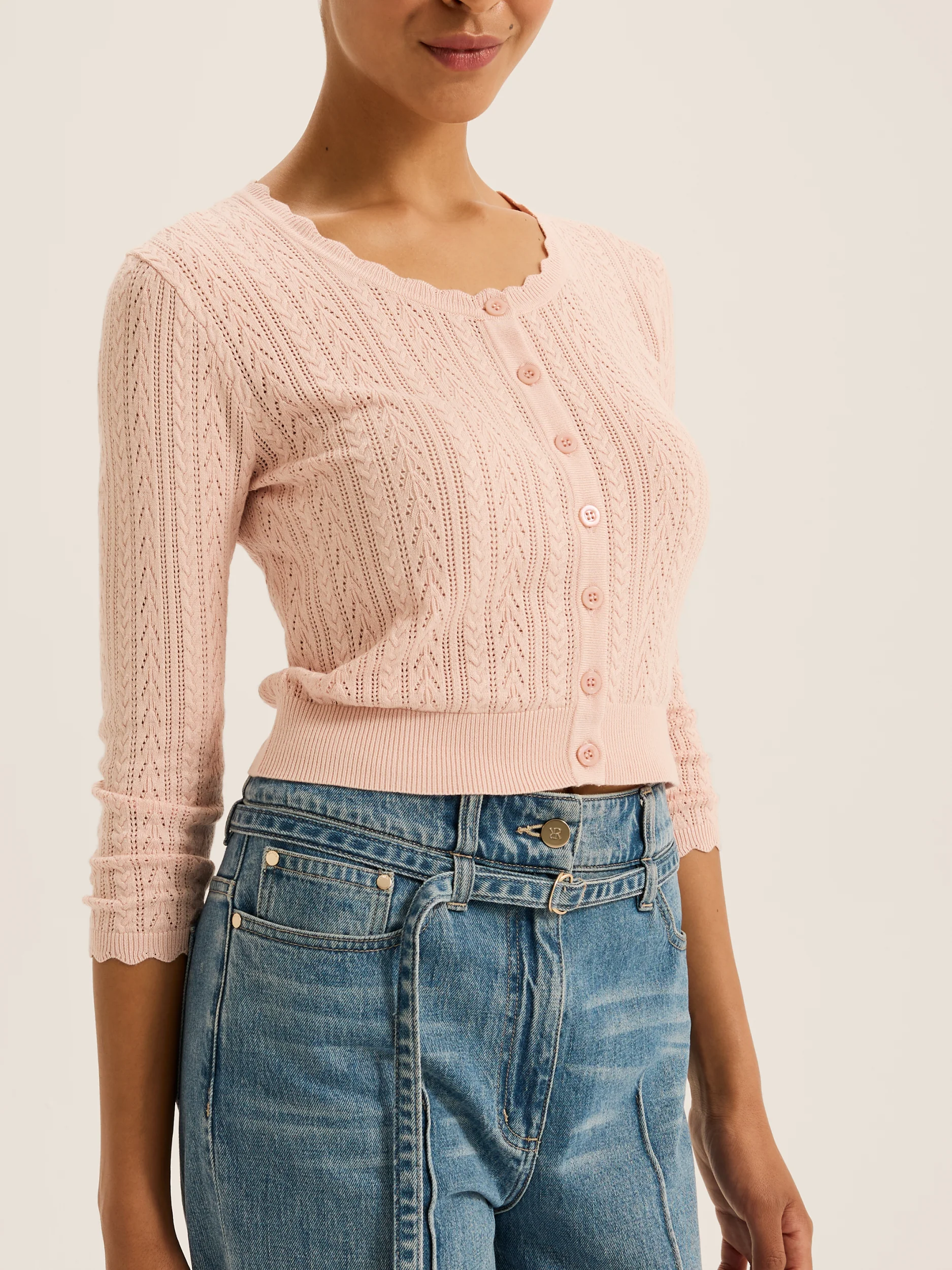 Hazel 3/4 Sleeve Cardigan - Image 4
