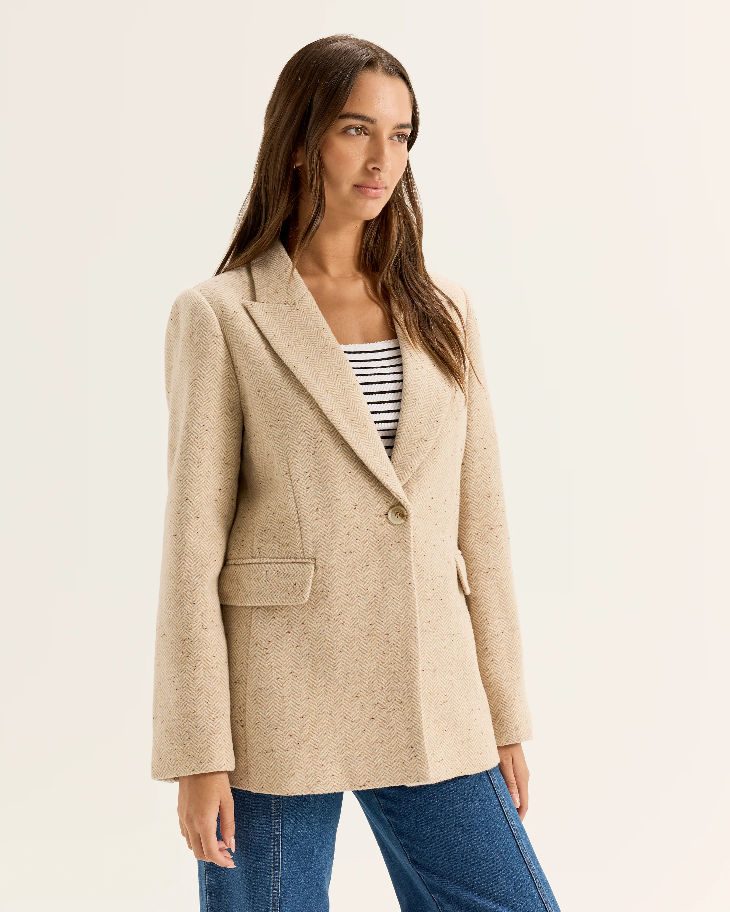 Herringbone Short Coat - Image 3