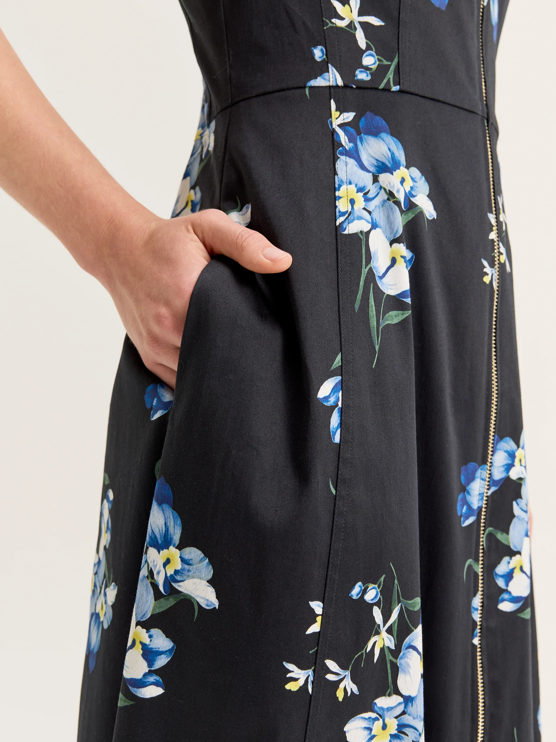 Iris Floral Zip Dress - Image 3