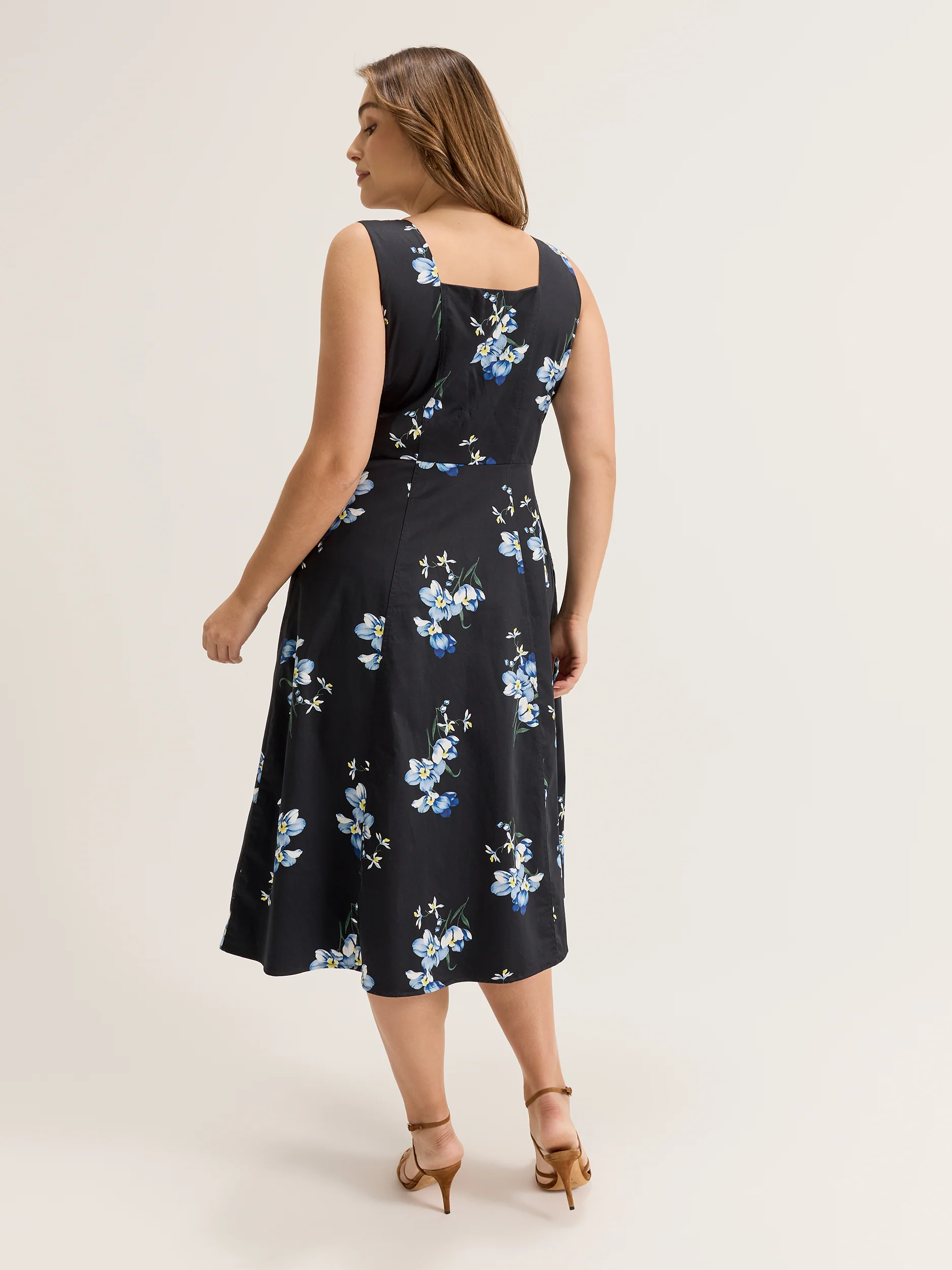 Iris Floral Zip Dress - Image 8