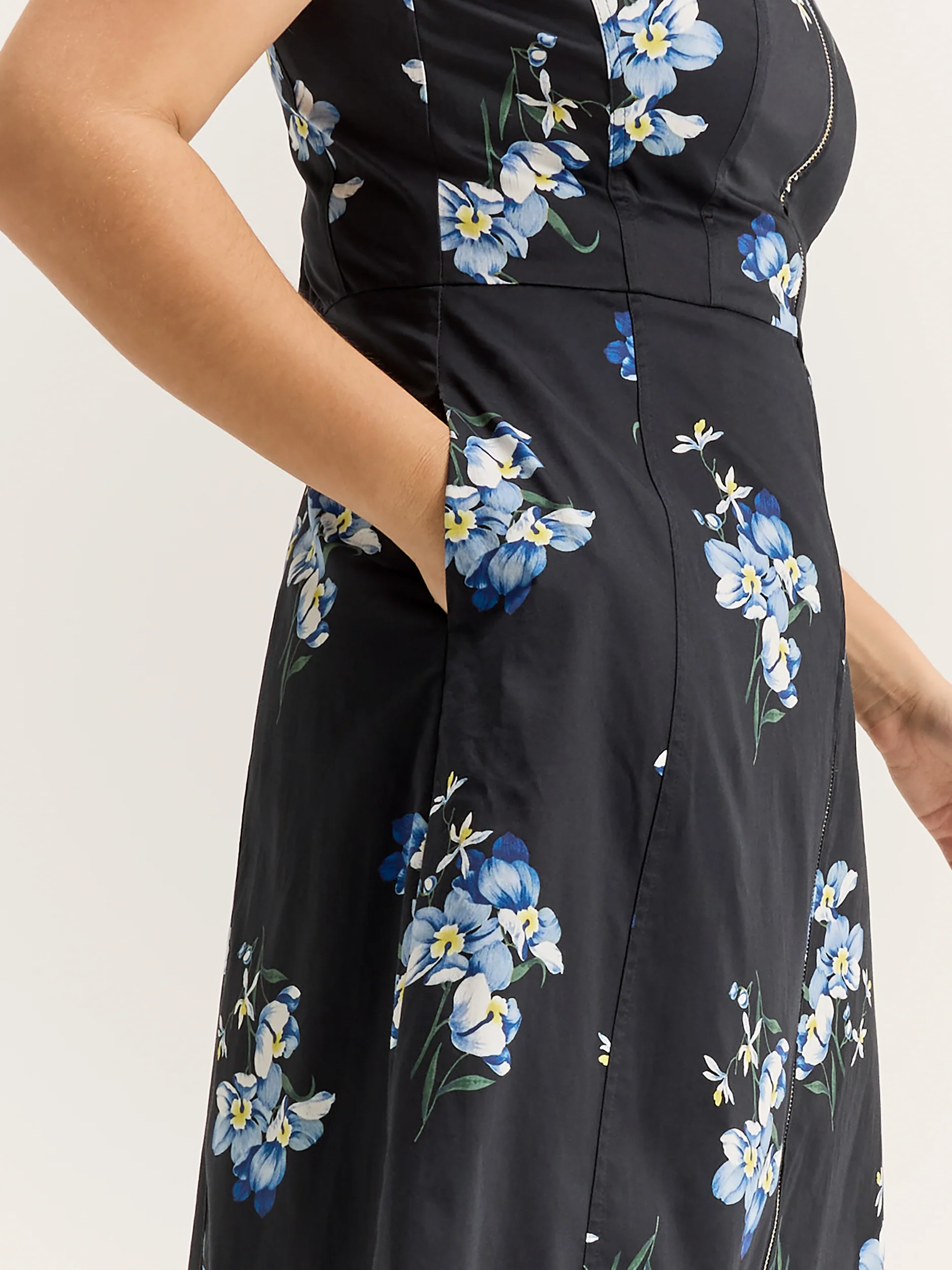 Iris Floral Zip Dress - Image 9