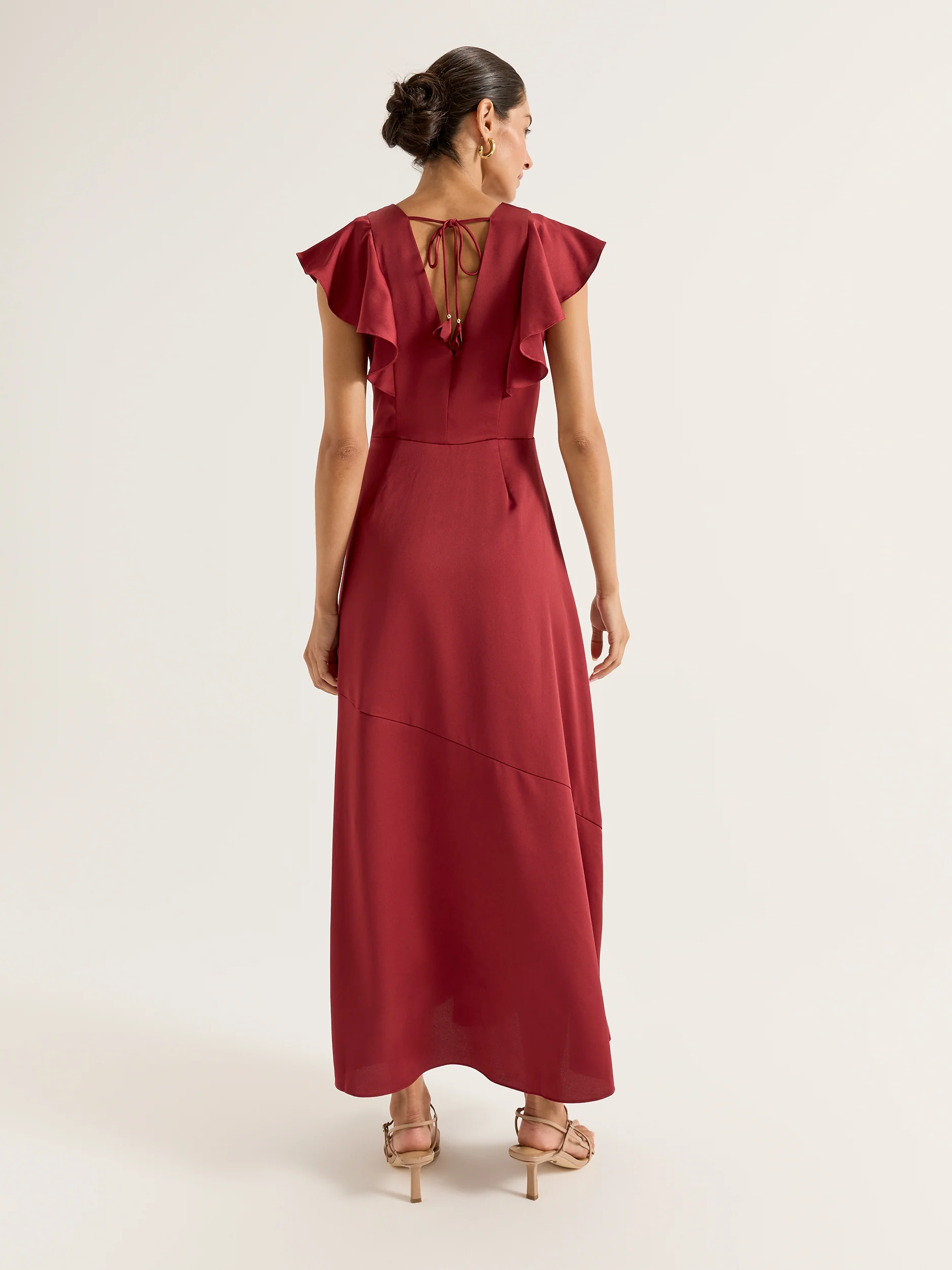 Montreal Flounce Sleeve Dress - Image 4