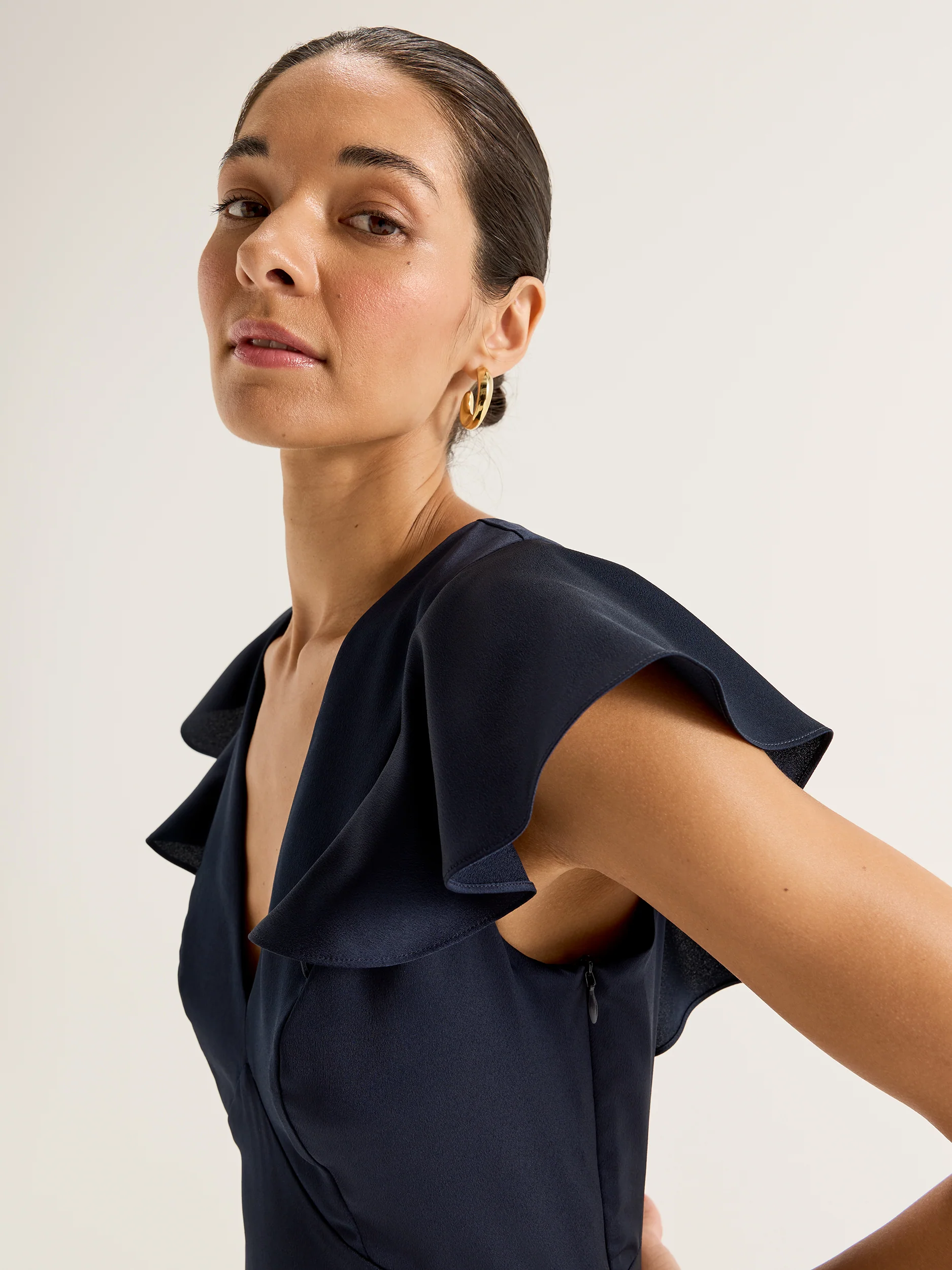 Montreal Flounce Sleeve Dress - Image 3