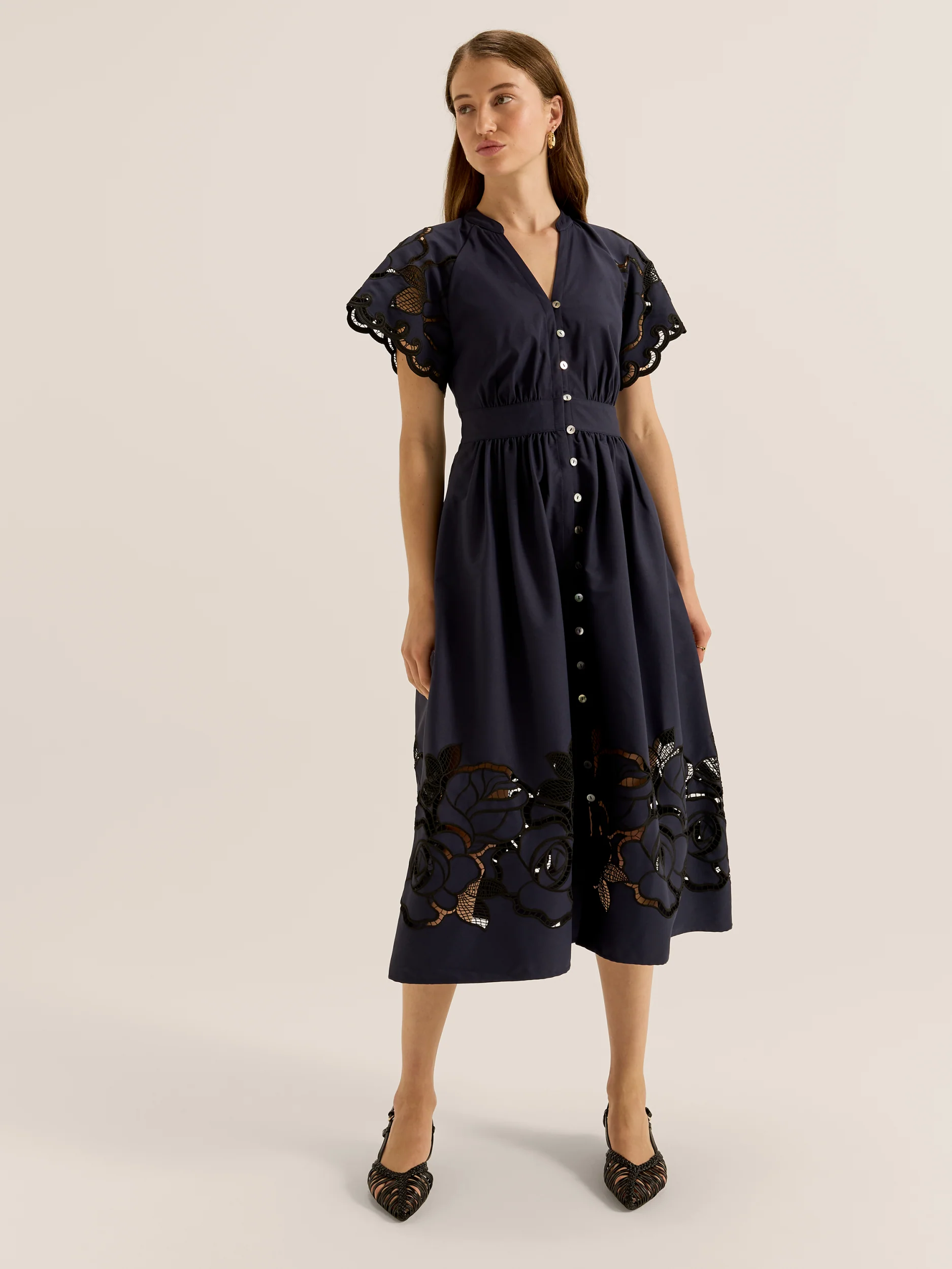 Orchid Lace Midi Dress