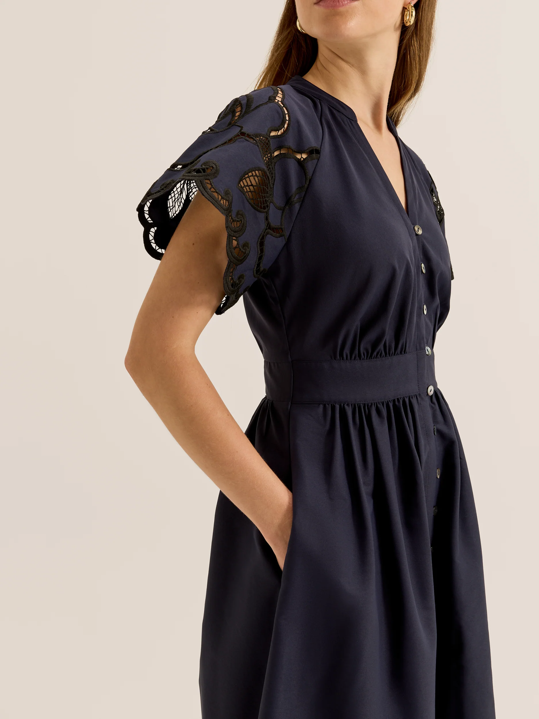 Orchid Lace Midi Dress - Image 2