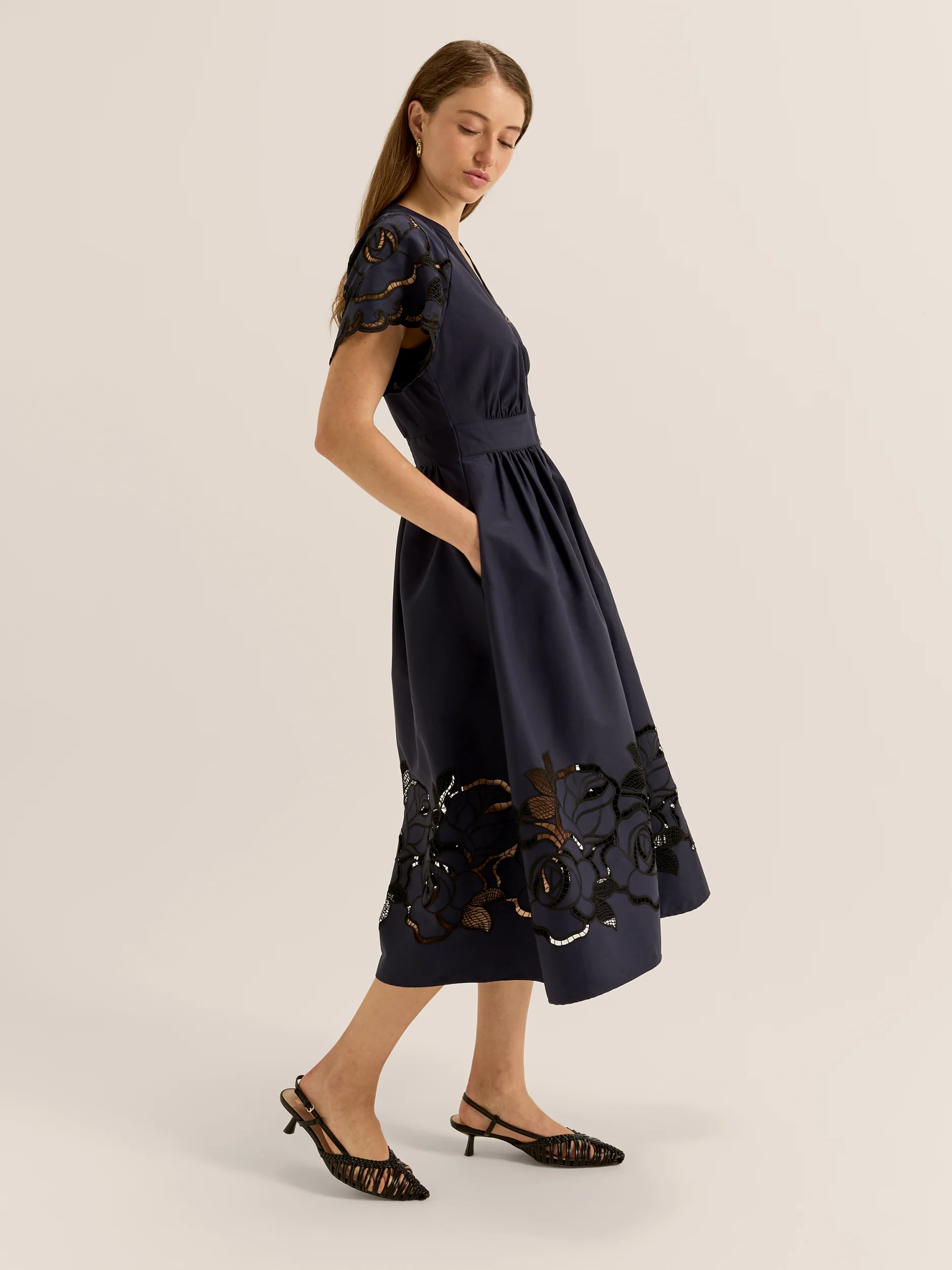 Orchid Lace Midi Dress - Image 4