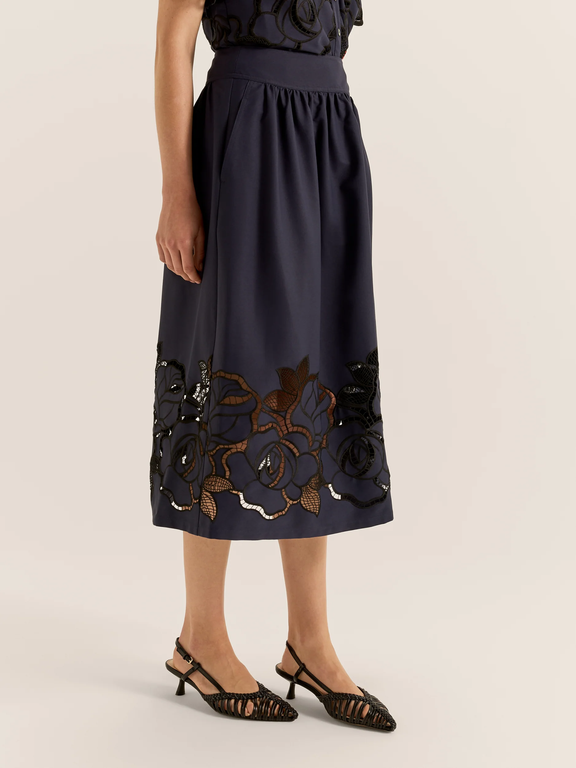 Orchid Lace Midi Skirt