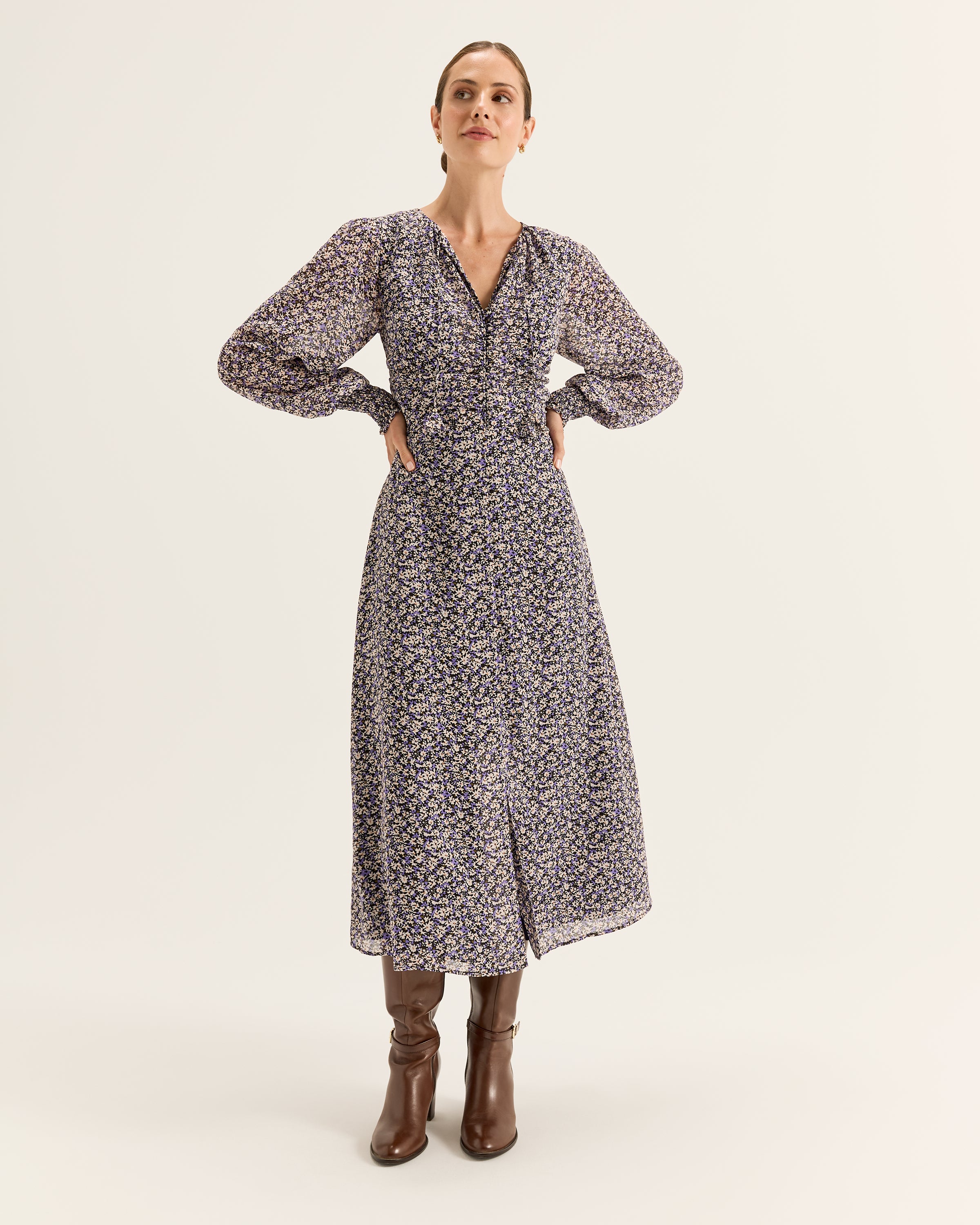 Parisian Bloom Midi Dress