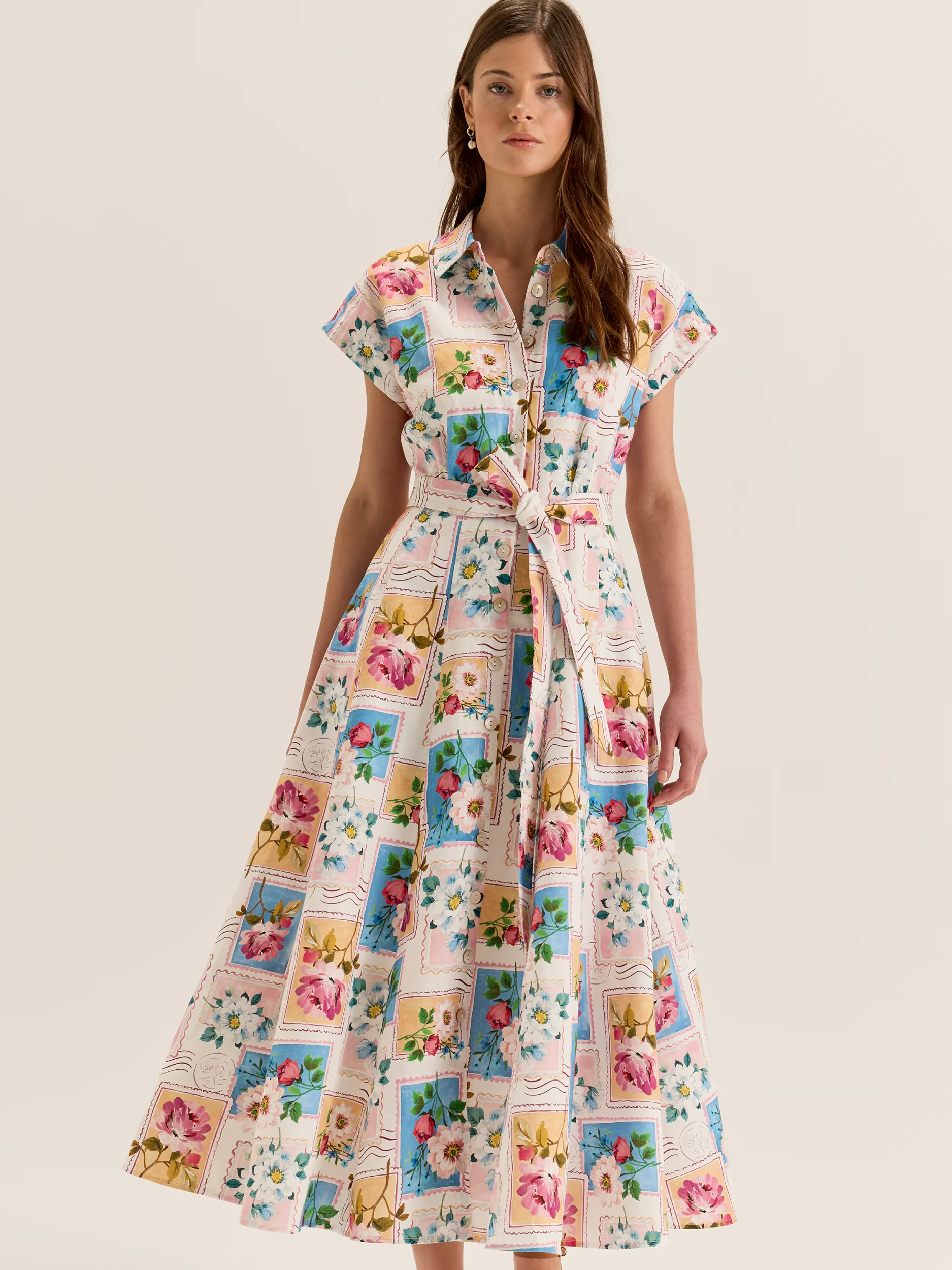 Postcards Shirt Dress