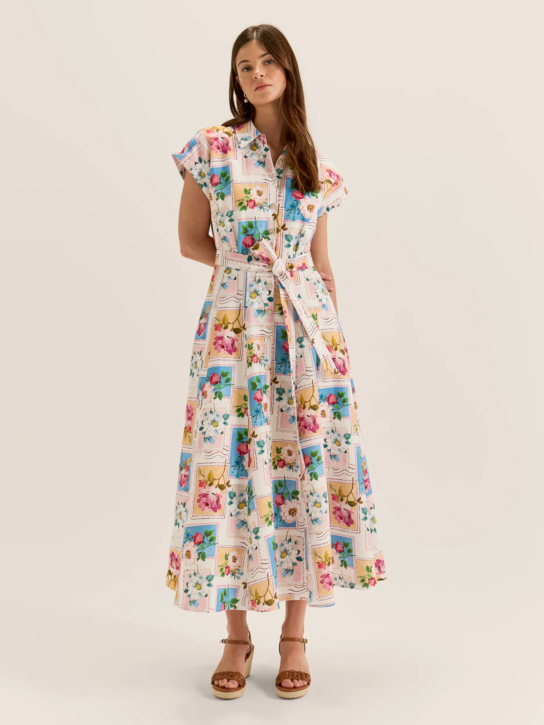 Postcards Shirt Dress - Image 4
