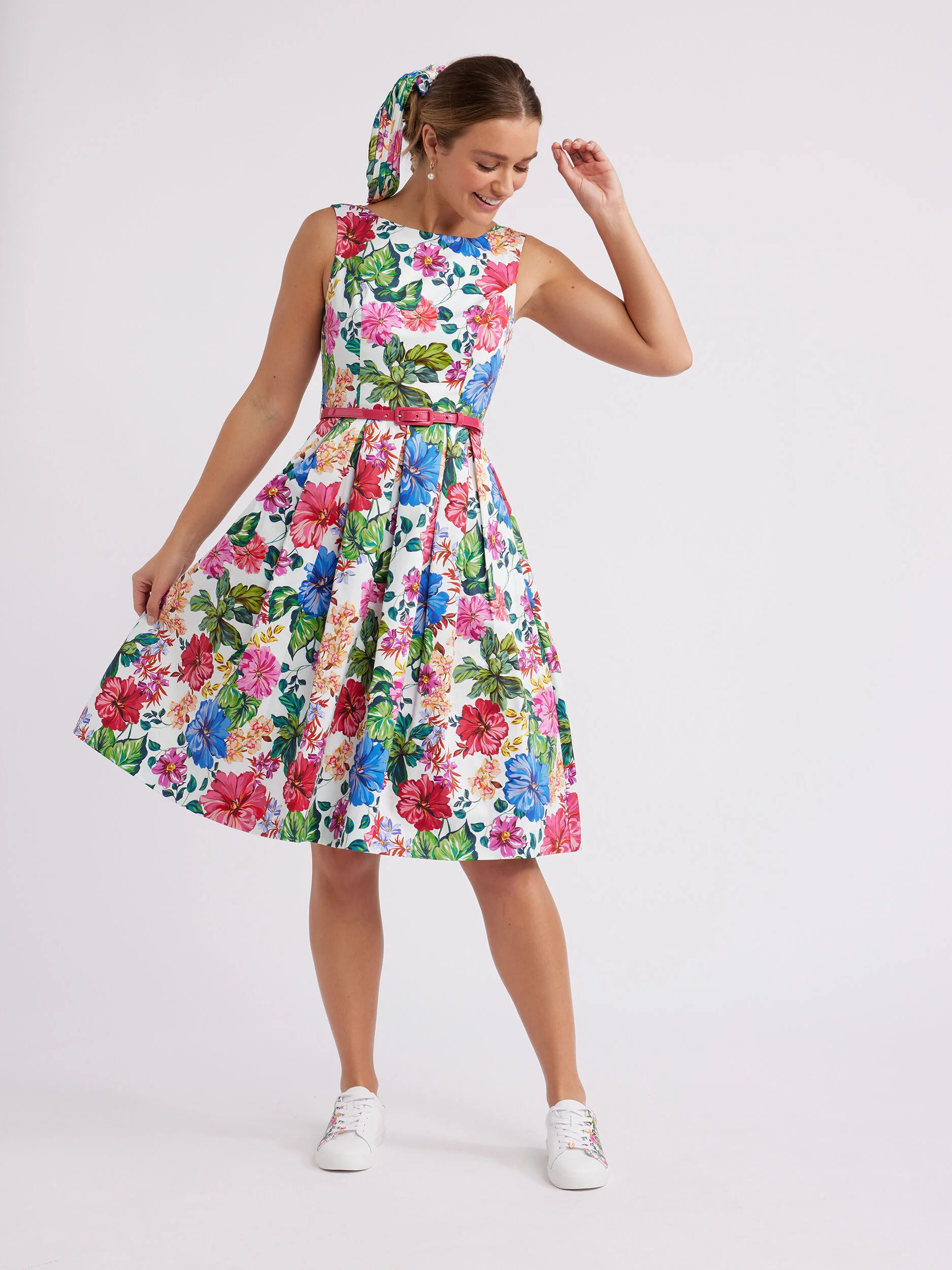 Rainbow Floral Dress - Image 2