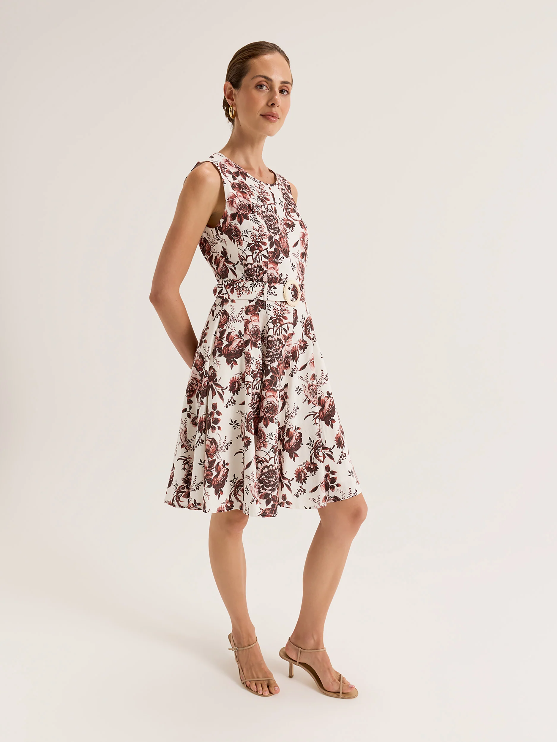 Sepia Bloom Mini Dress - Image 4