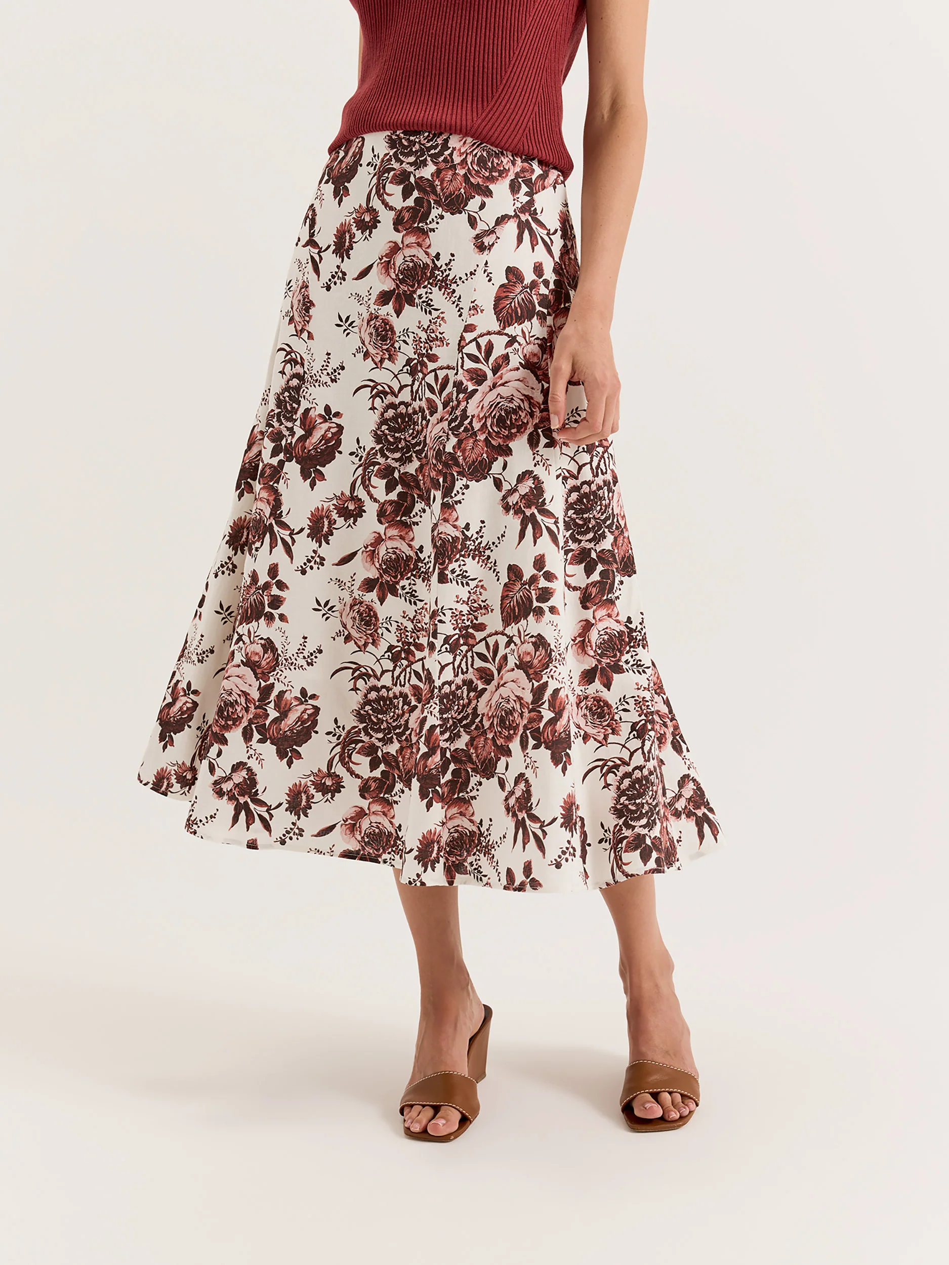 Sepia Bloom Skirt - Image 3