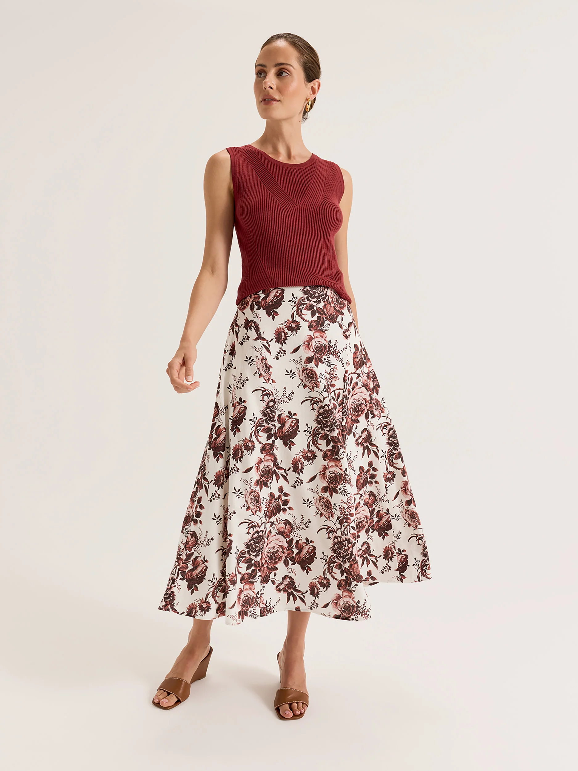 Sepia Bloom Skirt - Image 4
