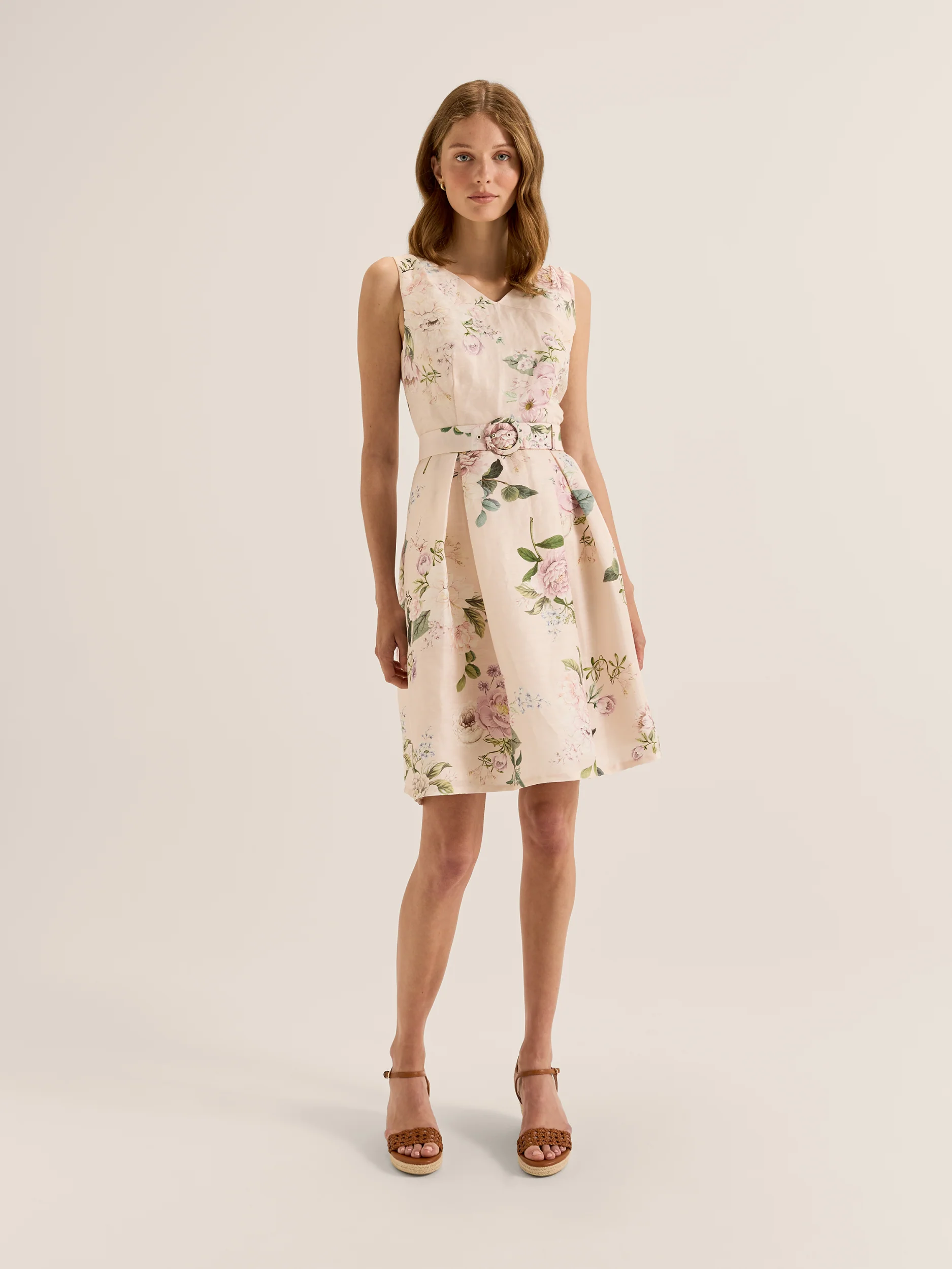 Sunset Rose Floral Dress