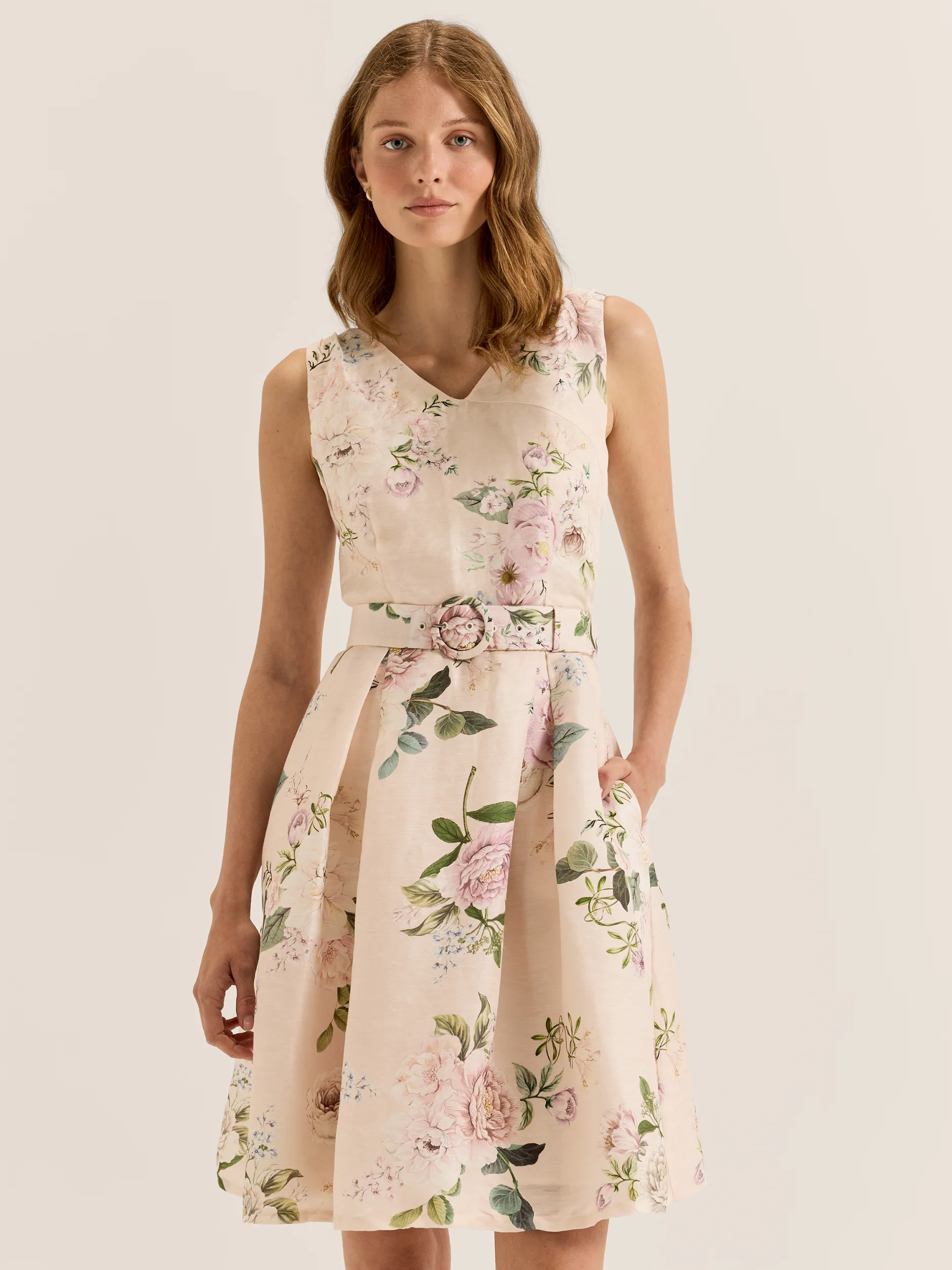 Sunset Rose Floral Dress - Image 3