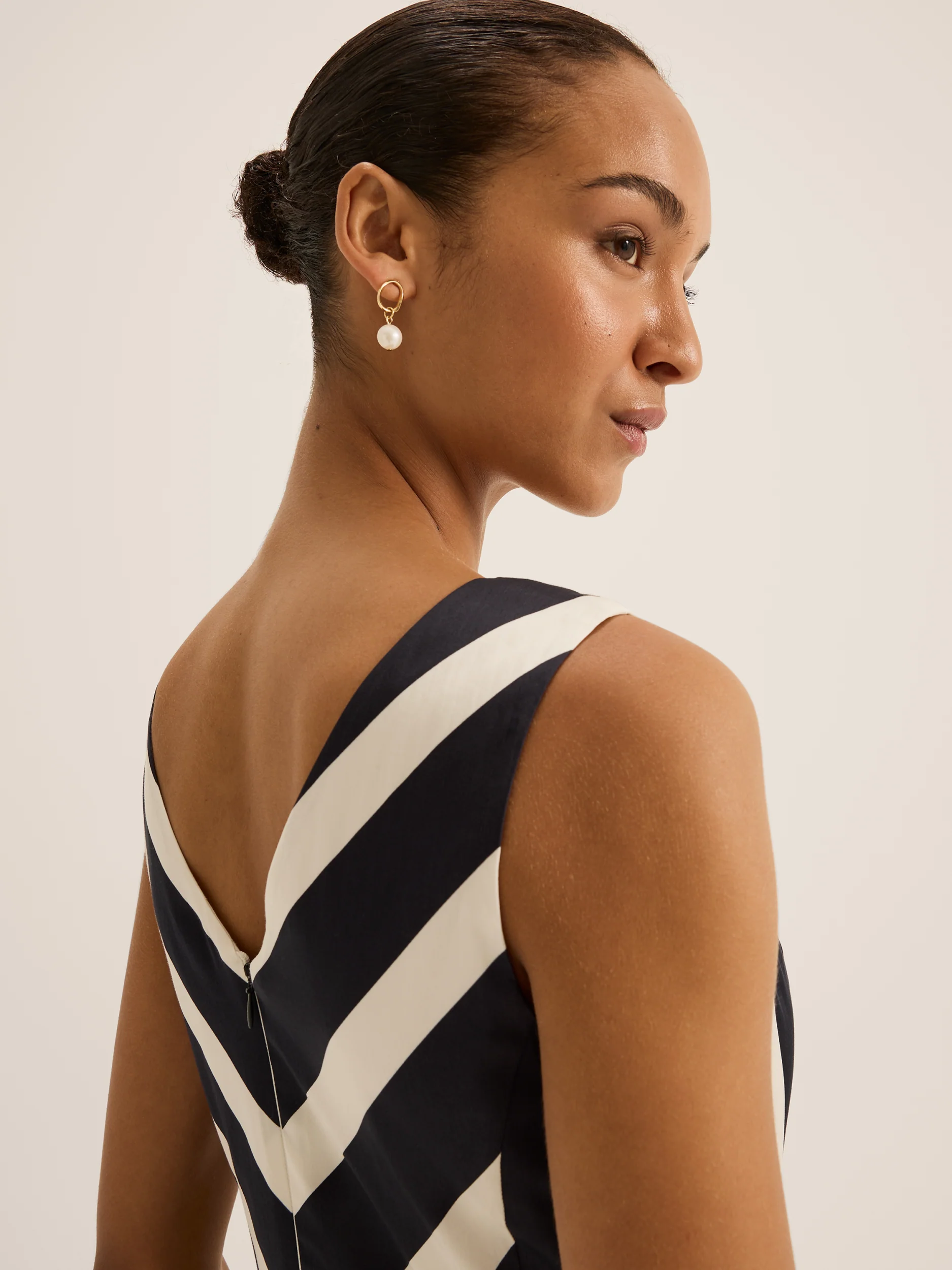 Umbrella Stripe Midi Dress - Image 6