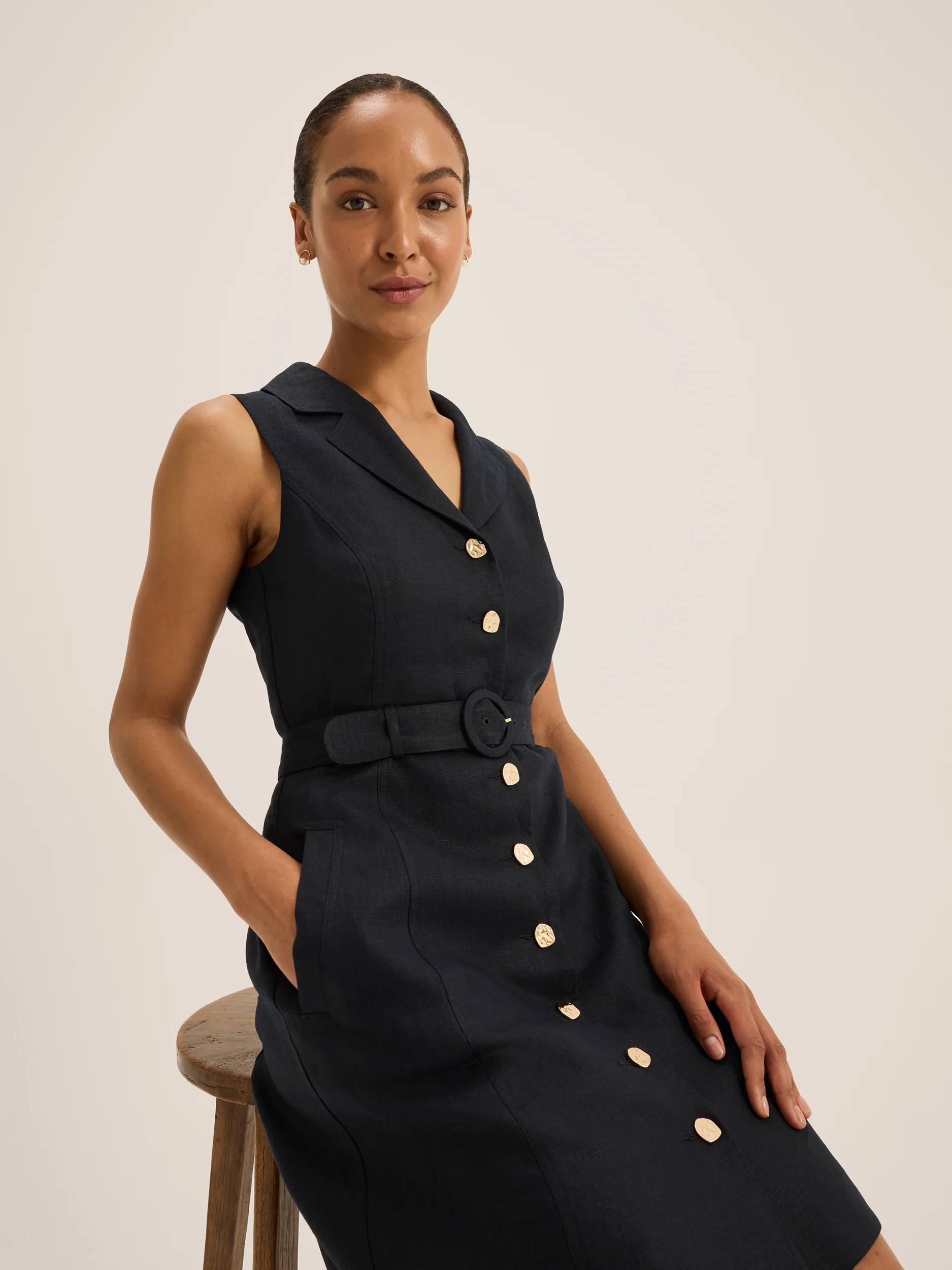 Victoria Linen Mini Dress