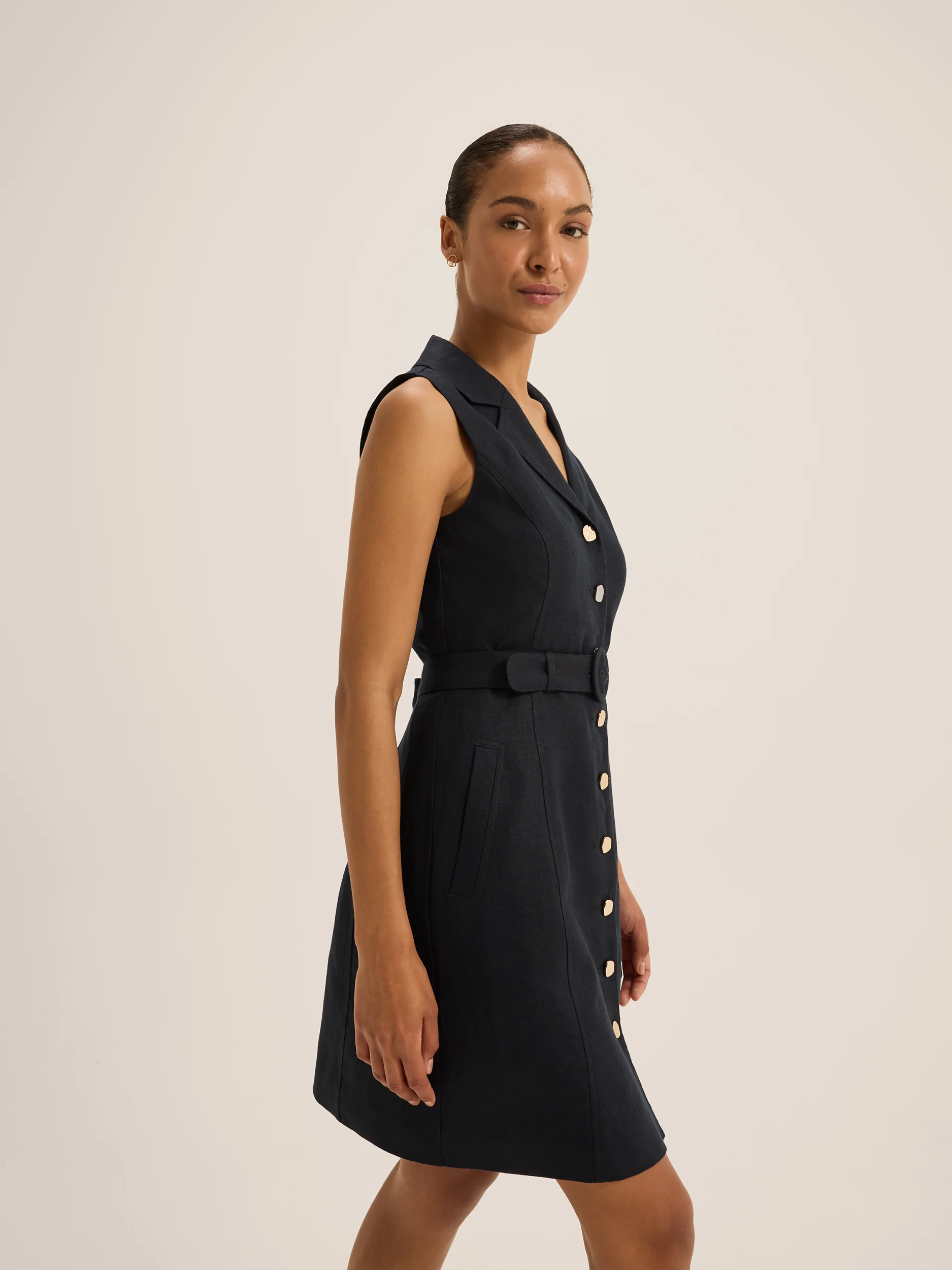 Victoria Linen Mini Dress - Image 5